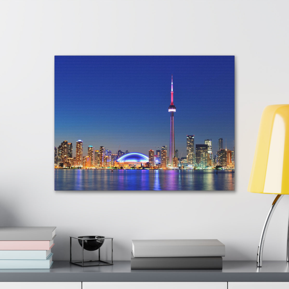 Toronto Night Skyline Canvas Artwork High-Quality Breathtaking Stunning Cityscape for Home Decor Ready to Hang-Express Your Love Gifts