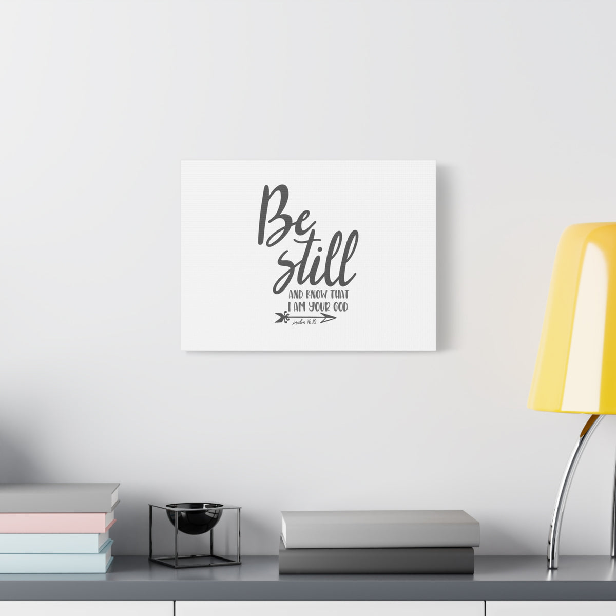 Scripture Canvas Know That I Am Your God Psalm 46:10 Christian Wall Art Bible Verse Print Ready to Hang-Express Your Love Gifts