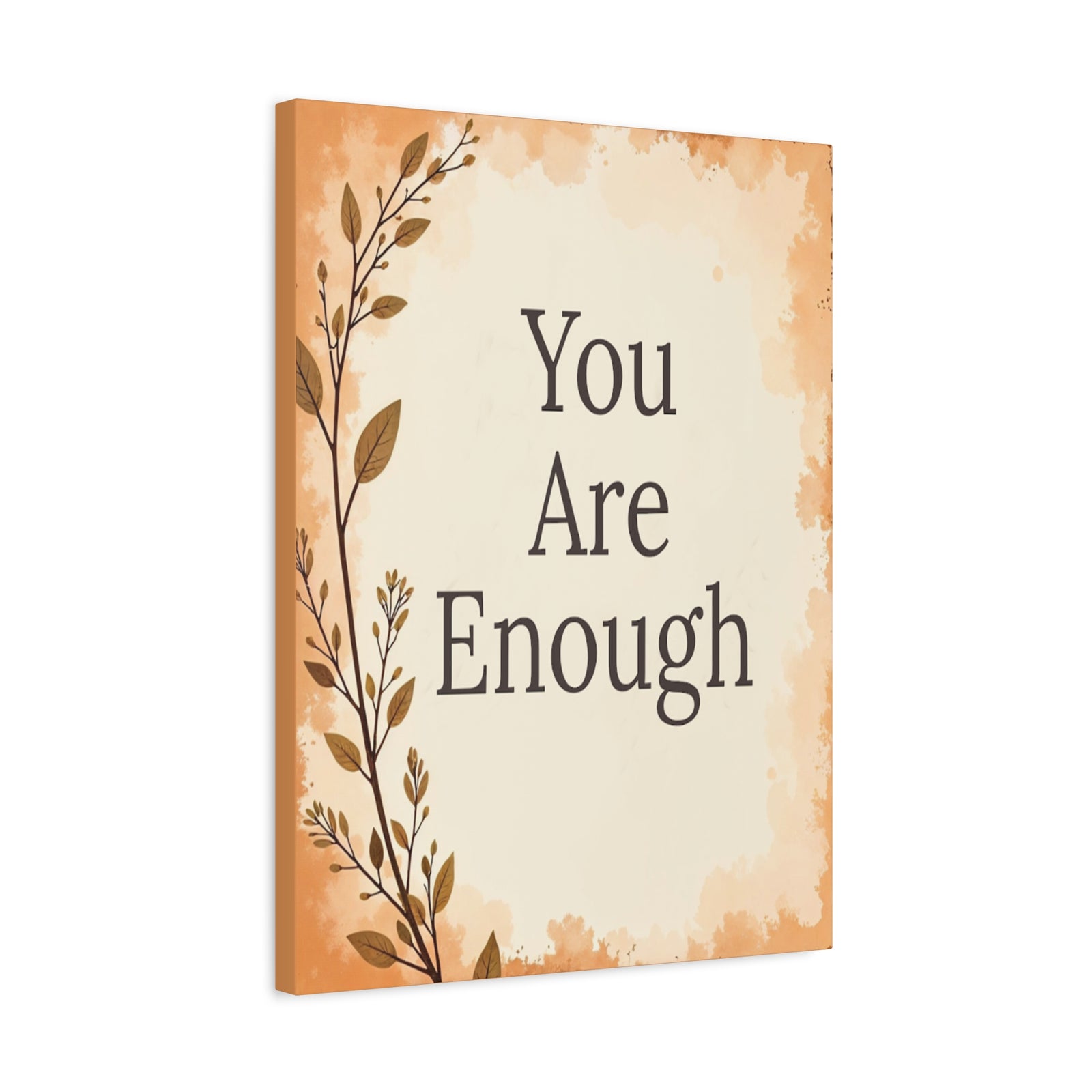 You Are Enough Inspirational Motivational Quote Canvas Wall Art for Home Decor Ready-to-Hang-Express Your Love Gifts