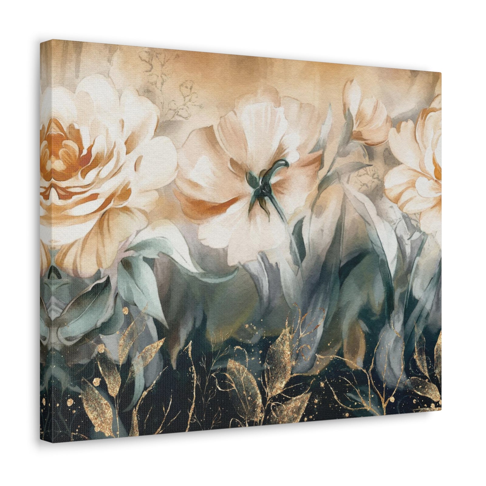 Oil Painting With Flower Rose Peonies Flower Canvas Wall Art for Home Decor Ready-to-Hang-Express Your Love Gifts