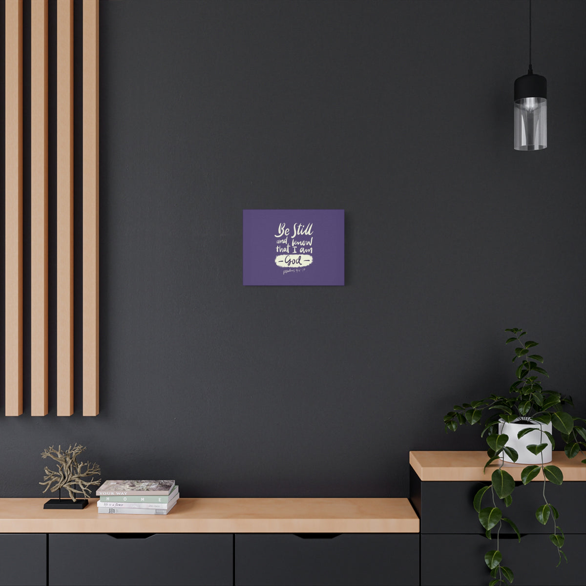 Scripture Walls I Am God Psalm 46:10 Bible Verse Canvas Christian Wall Art Ready to Hang-Express Your Love Gifts