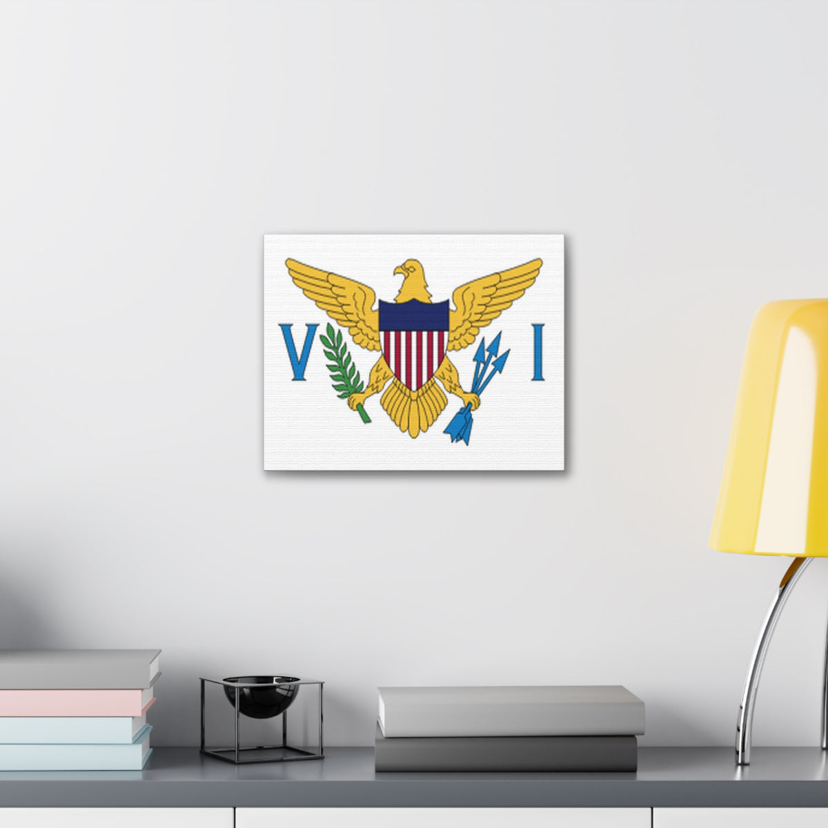 United States Virgin Islands Country Flag Canvas Vibrant Wall Art Unframed Home Decor-Express Your Love Gifts