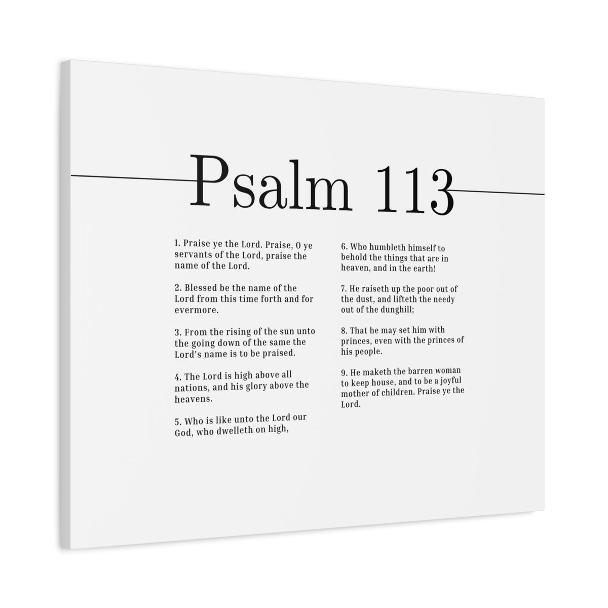 Scripture Canvas Servants Of The Lord Psalm 113 Christian Wall Art Bible Verse Print Ready to Hang-Express Your Love Gifts