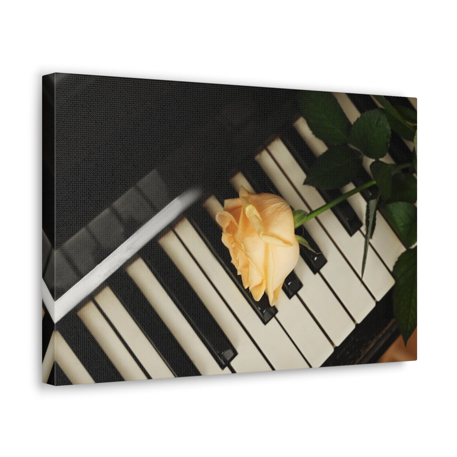 Piano Rose Music Lover's Delight Piano Keyboard Canvas Wall Art for Home Decor Ready-to-Hang-Express Your Love Gifts