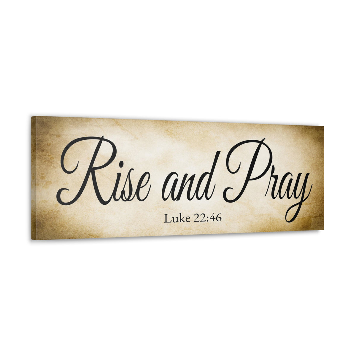 Scripture Walls Luke 22:46 Gold Bible Verse Canvas Christian Wall Art Ready to Hang Unframed-Express Your Love Gifts