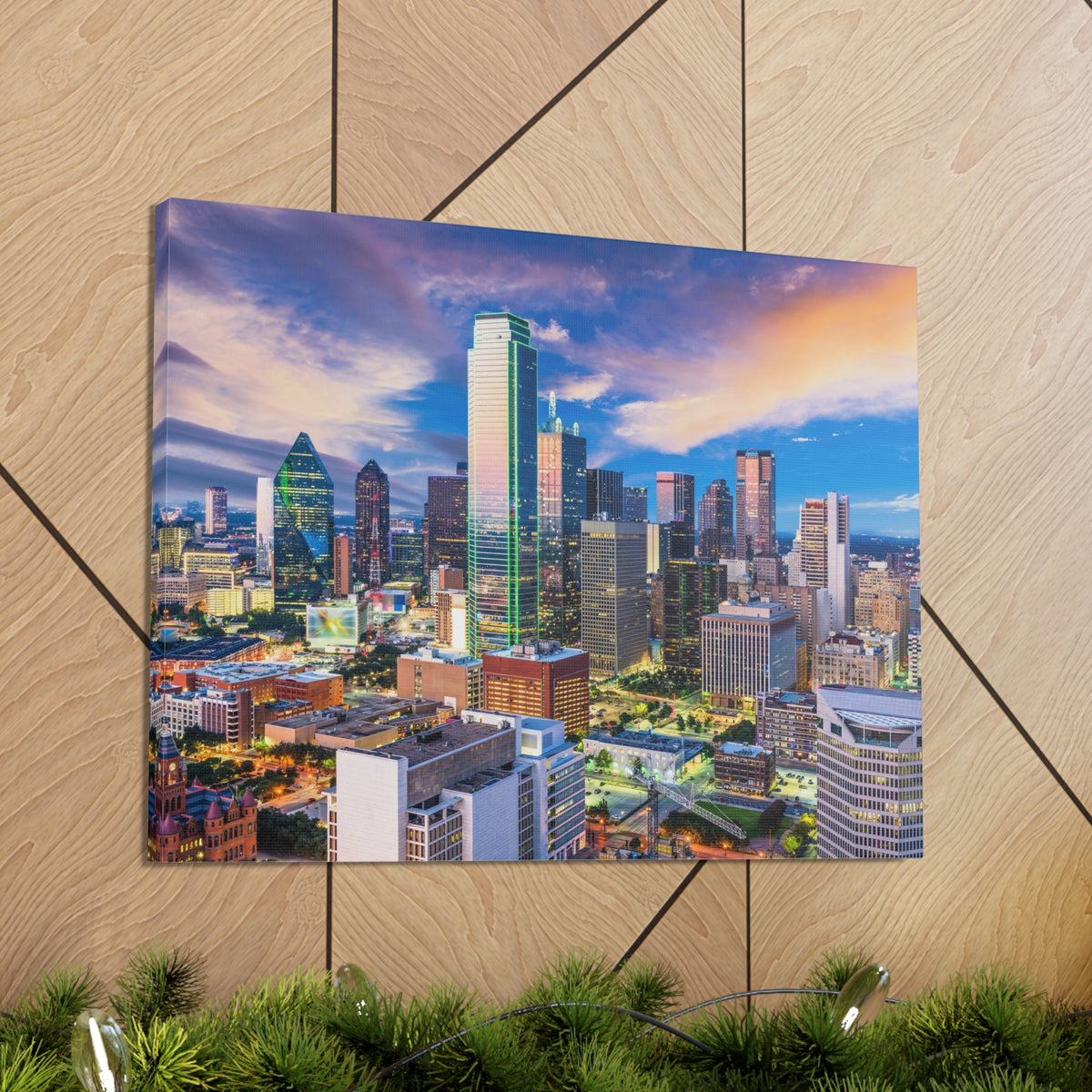 Dallas Daytime Skyline Canvas Artwork High-Quality Breathtaking Stunning Cityscape for Home Decor Ready to Hang-Express Your Love Gifts