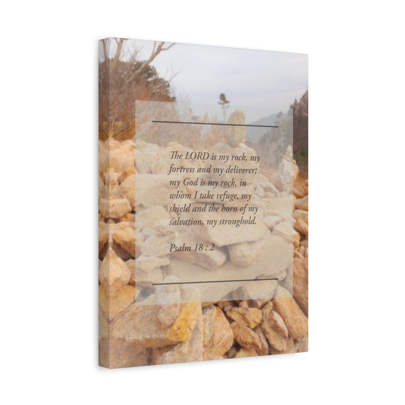 Scripture Walls Horn Of My Salvation Psalm 18:2 Bible Verse Canvas Christian Wall Art Ready to Hang-Express Your Love Gifts