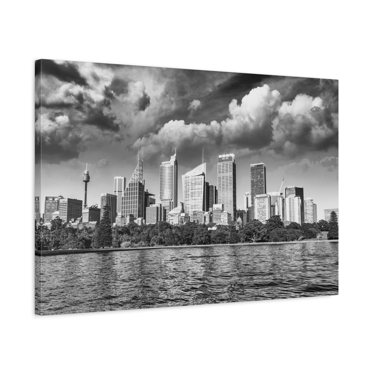 Sydney Black And White Skyline Canvas Artwork High-Quality Breathtaking Stunning Cityscape for Home Decor Ready to Hang-Express Your Love Gifts
