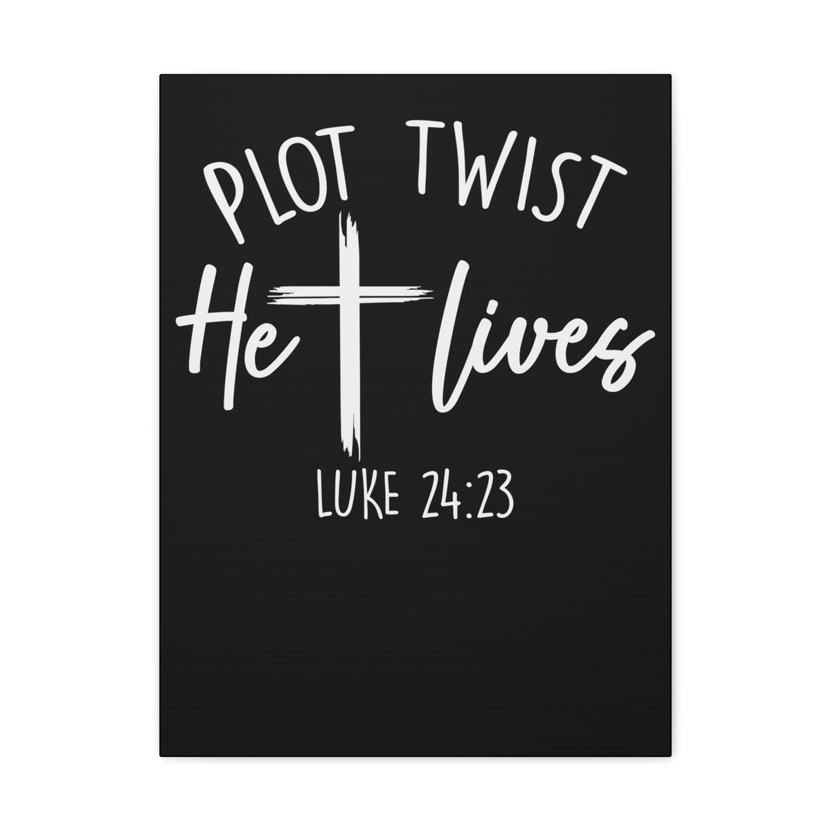 Scripture Walls Luke 24:23 Plot Twist Bible Verse Canvas Christian Wall Art Ready to Hang Unframed-Express Your Love Gifts