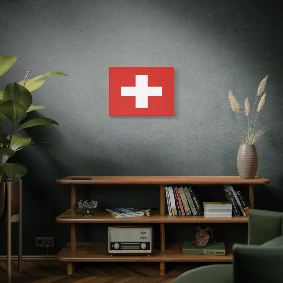 Switzerland Country Flag Canvas Vibrant Wall Art Unframed Home Decor-Express Your Love Gifts