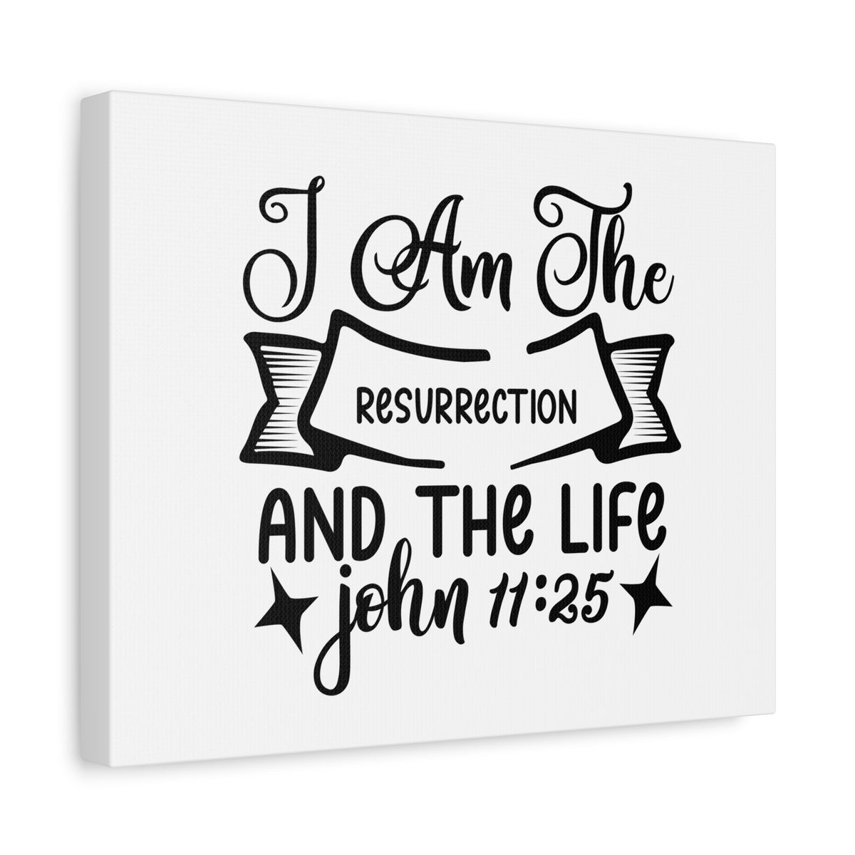 Scripture Walls John 11:25 I Am The Life Bible Verse Canvas Christian Wall Art Ready to Hang Unframed-Express Your Love Gifts