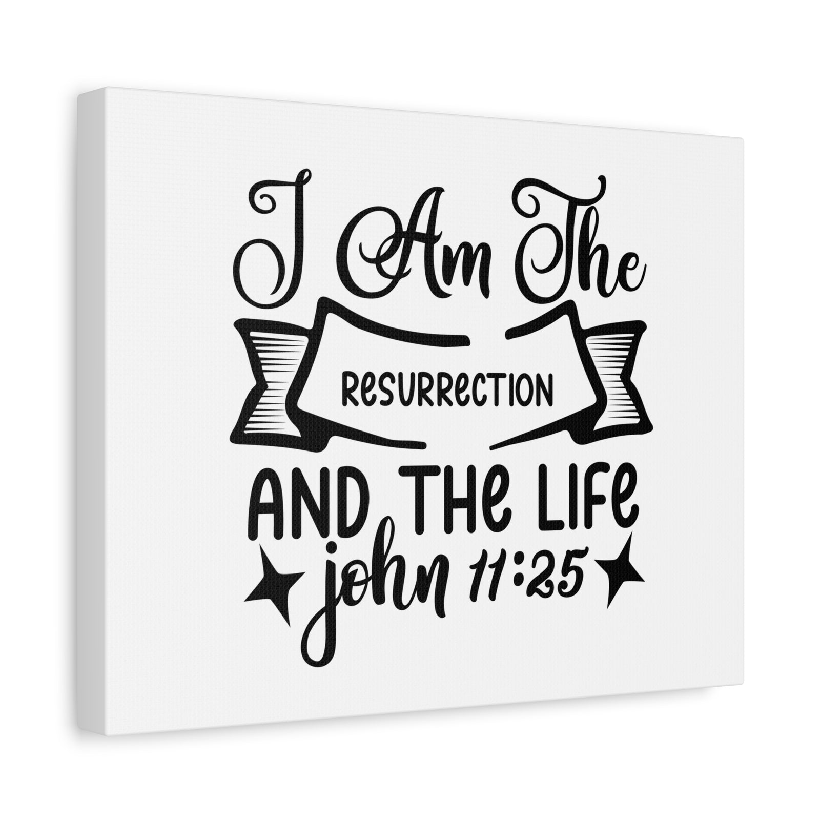 Scripture Walls John 11:25 I Am The Life Bible Verse Canvas Christian Wall Art Ready to Hang Unframed-Express Your Love Gifts