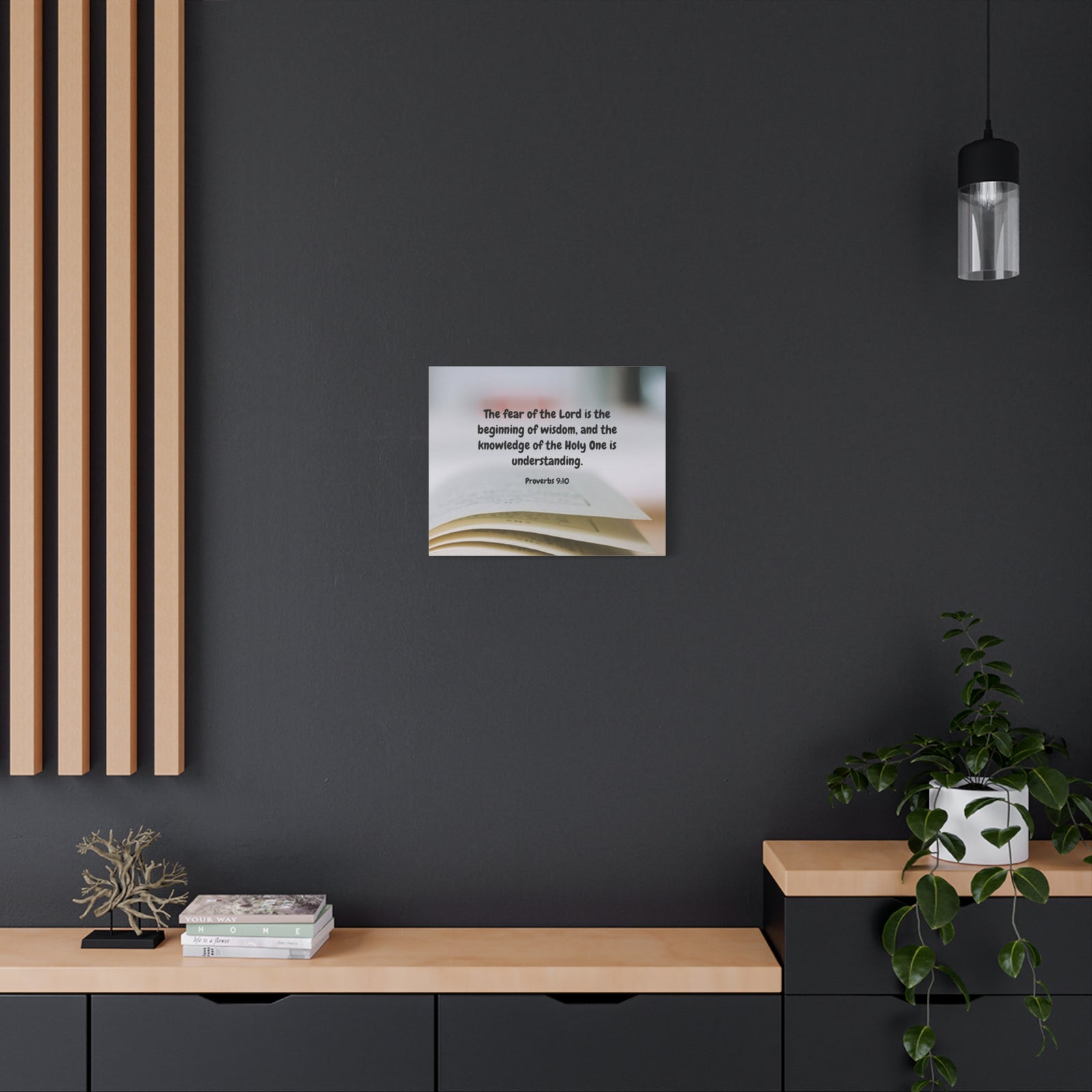 Scripture Walls Fear Of The Lord Proverbs 9:10 Bible Verse Canvas Christian Wall Art Ready to Hang-Express Your Love Gifts