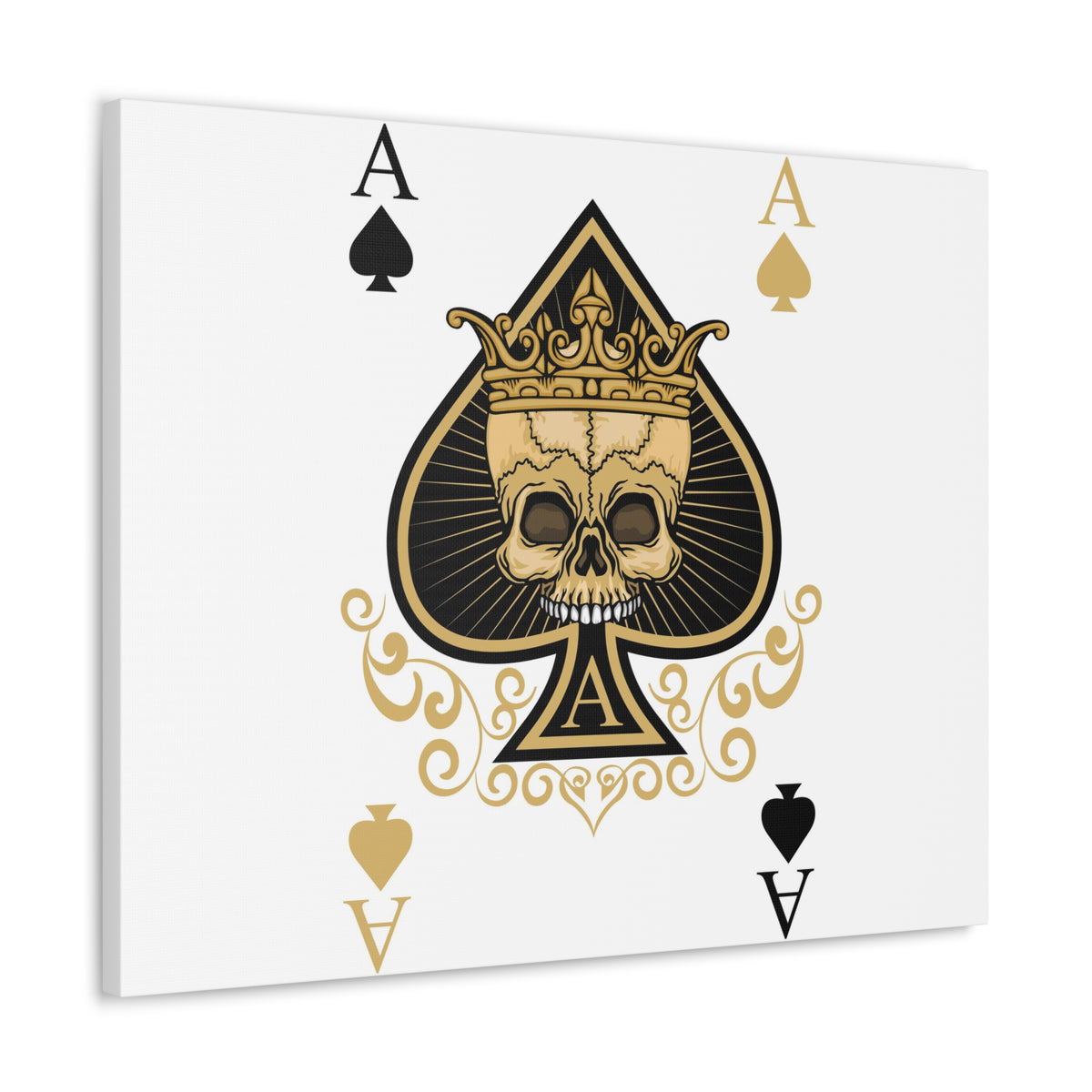 Gothic Ace Of Spades Playing Card Canvas Wall Art for Home Decor Ready-to-Hang-Express Your Love Gifts