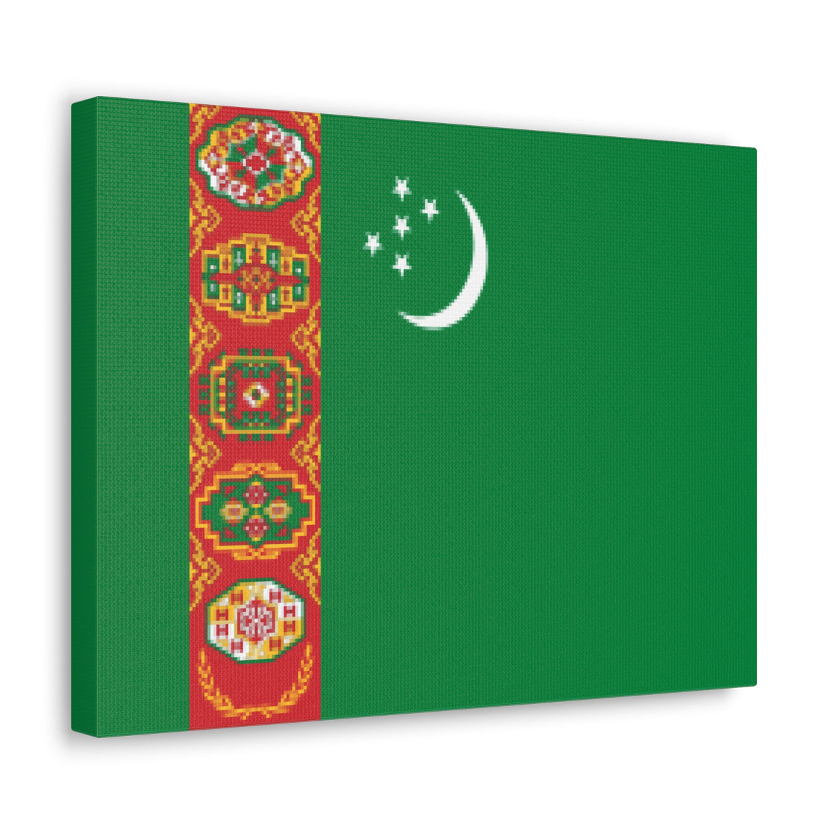 Turkmenistan Country Flag Canvas Vibrant Wall Art Unframed Home Decor-Express Your Love Gifts