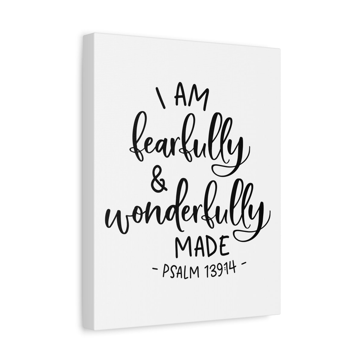 Scripture Canvas I Am Fearfully Psalm 139:14 Christian Wall Art Bible Verse Print Ready to Hang-Express Your Love Gifts