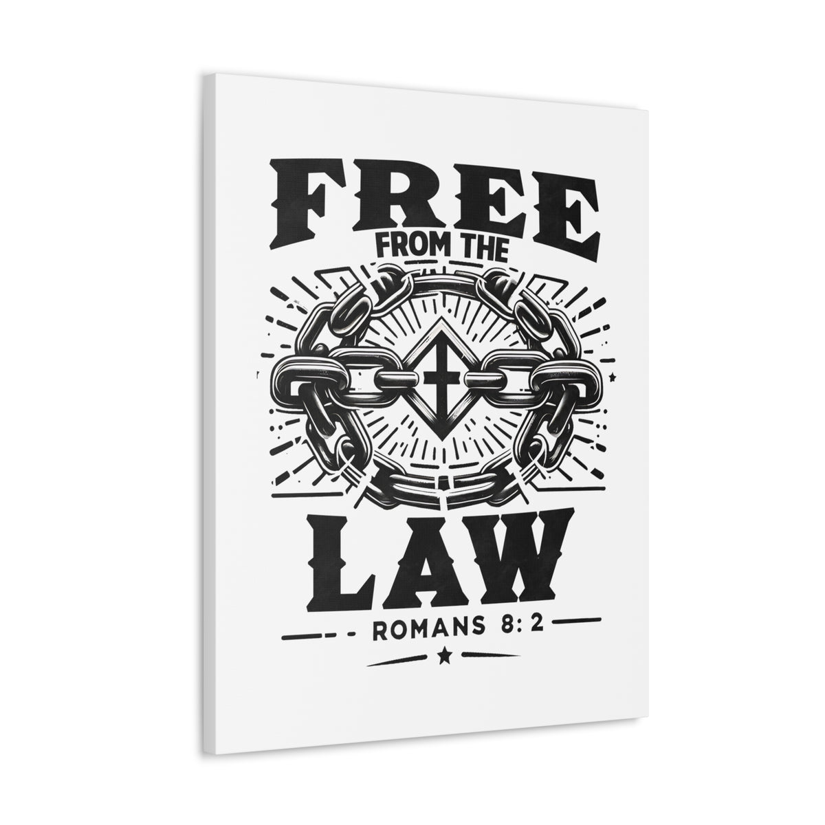 Scripture Walls Romans 8:2 Free From the Law Bible Verse Canvas Christian Wall Art Ready to Hang Unframed-Express Your Love Gifts