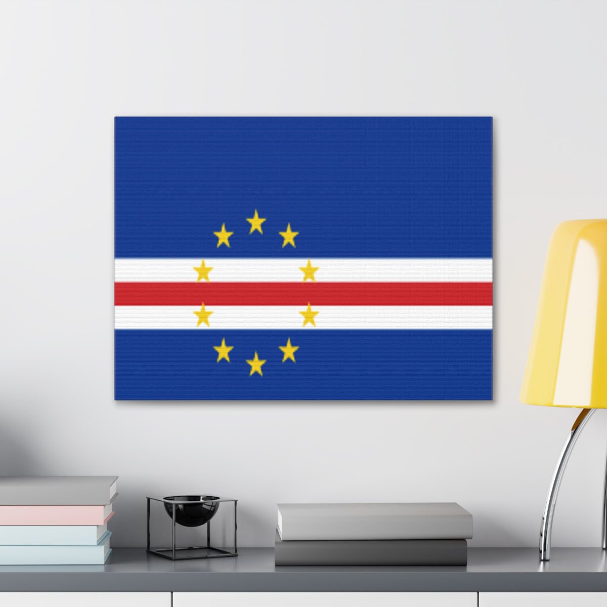 Cape Verde Country Flag Canvas Vibrant Wall Art Unframed Home Decor-Express Your Love Gifts