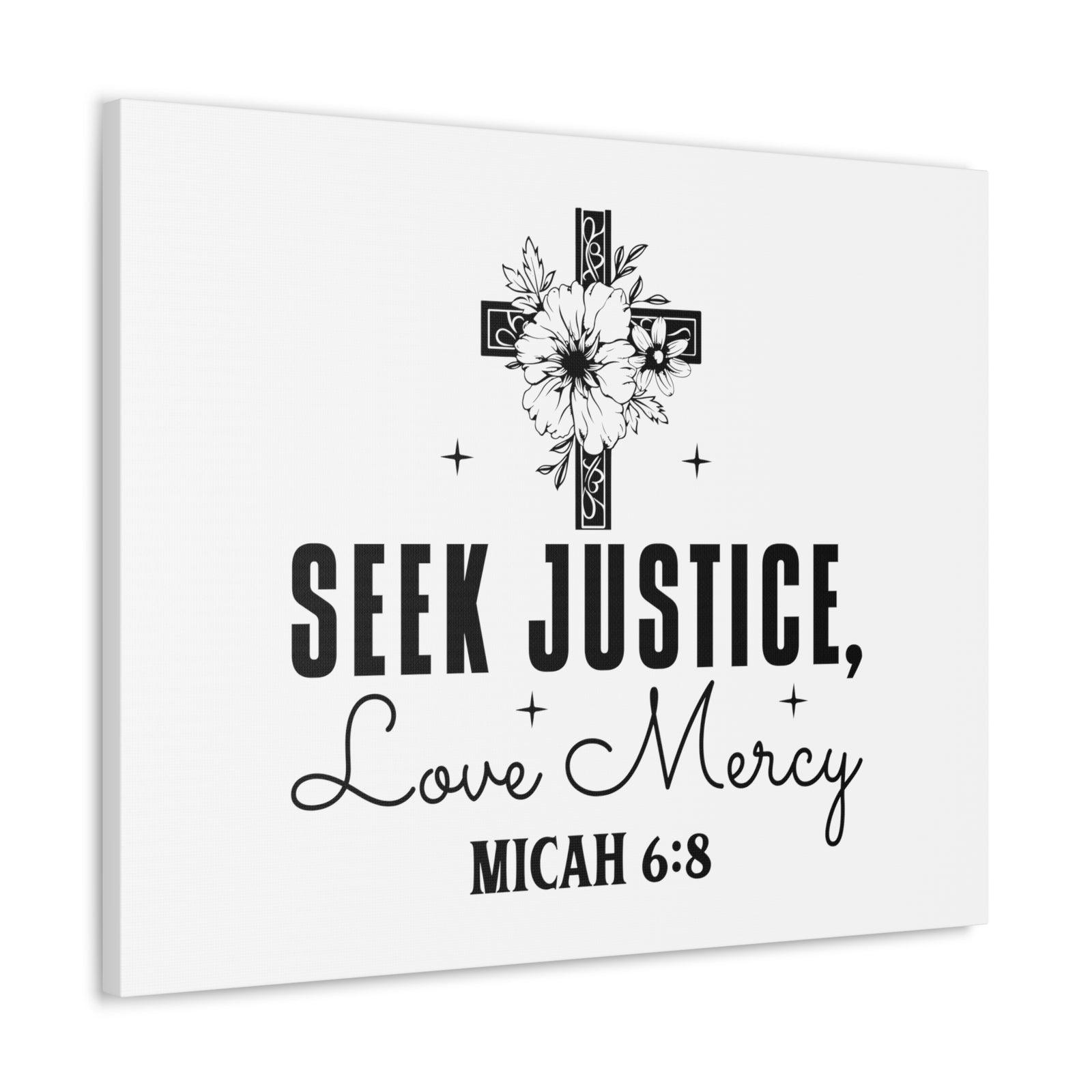 Scripture Walls Micah 6:8 Seek Justice Bible Verse Canvas Christian Wall Art Ready to Hang Unframed-Express Your Love Gifts