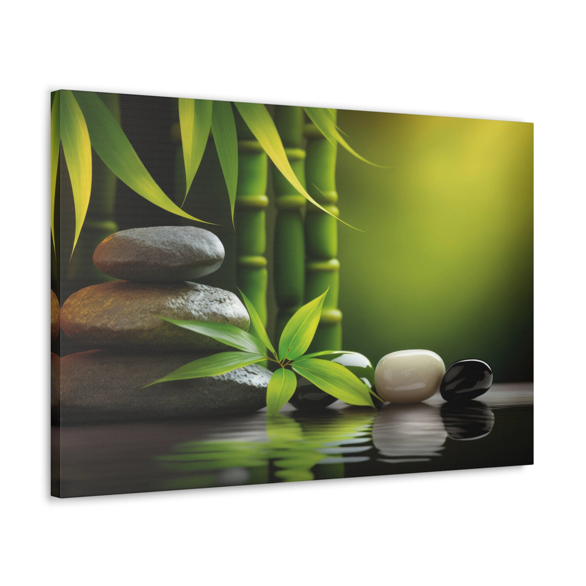 Spa Background with Stones Forest Floral Nature Photography Canvas Wall Art for Home Decor Ready-to-Hang-Express Your Love Gifts