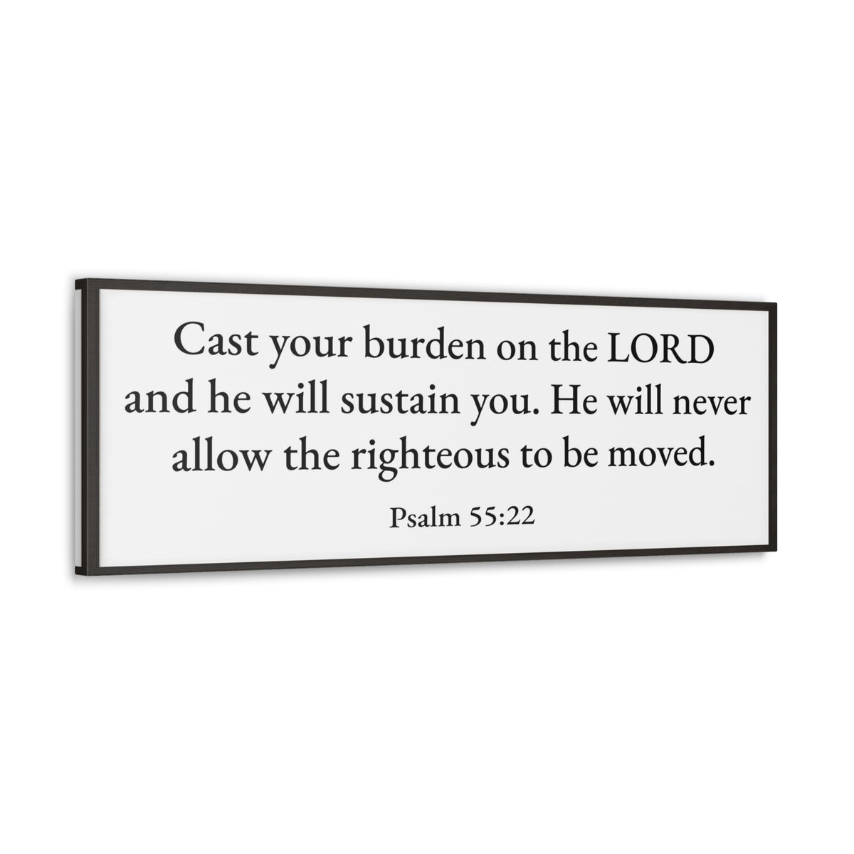 Scripture Walls Cast your Burdens Psalm‬ ‭55:22‬ White Bible Verse Canvas Christian Wall Art Ready to Hang Unframed-Express Your Love Gifts