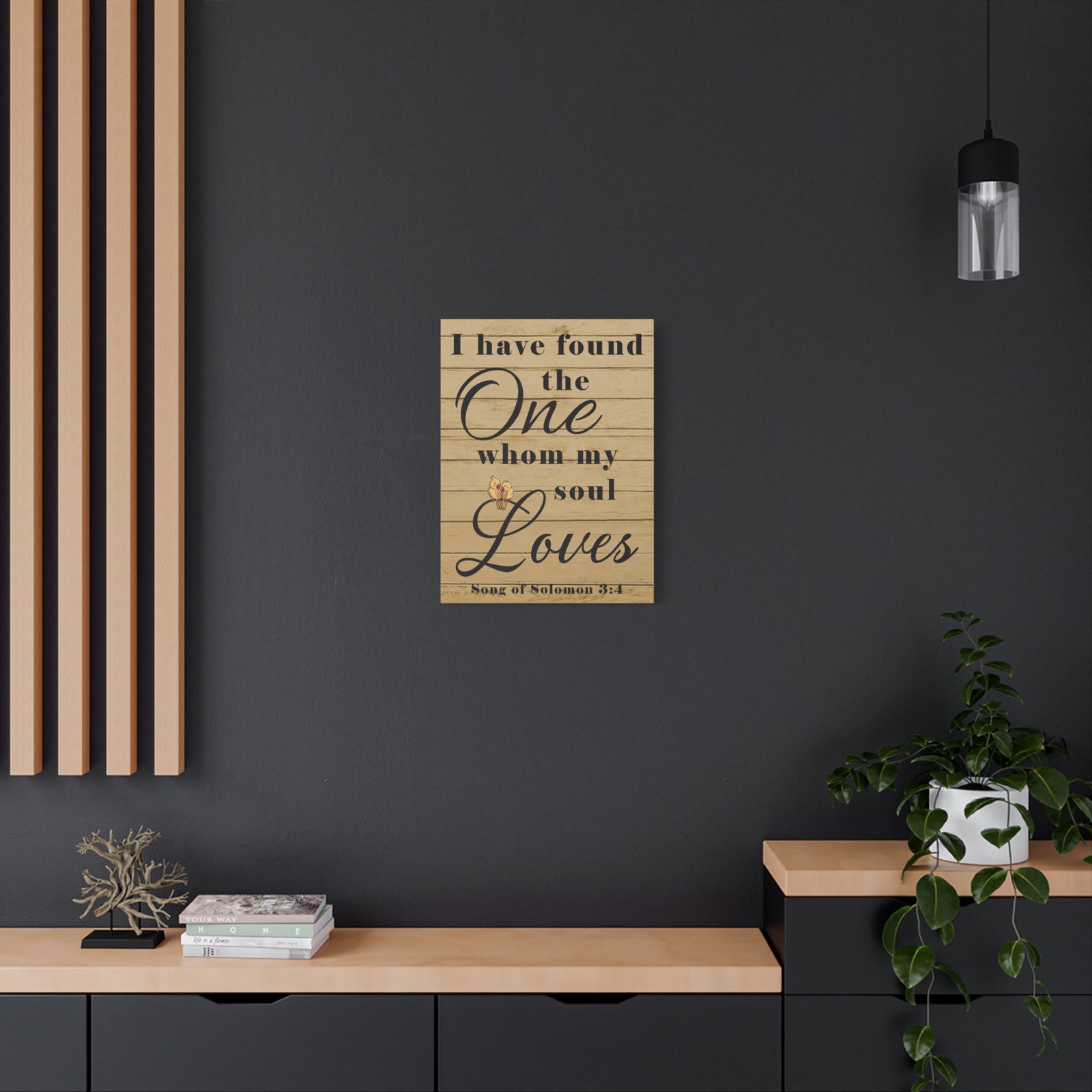 Scripture Walls Song of Solomon 3:4 Wood Christian Wall Art Print Ready to Hang Unframed-Express Your Love Gifts