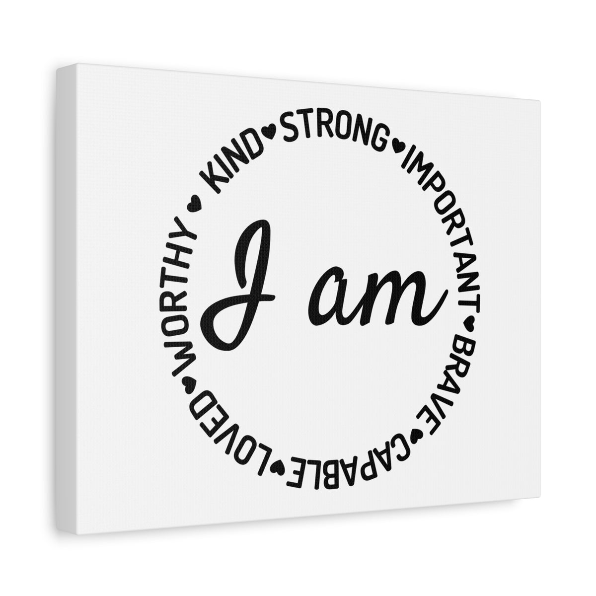Inspirational Quote Canvas I Am Wall Art Motivational Motto Inspiring Posters Prints Artwork Decor Ready to Hang-Express Your Love Gifts