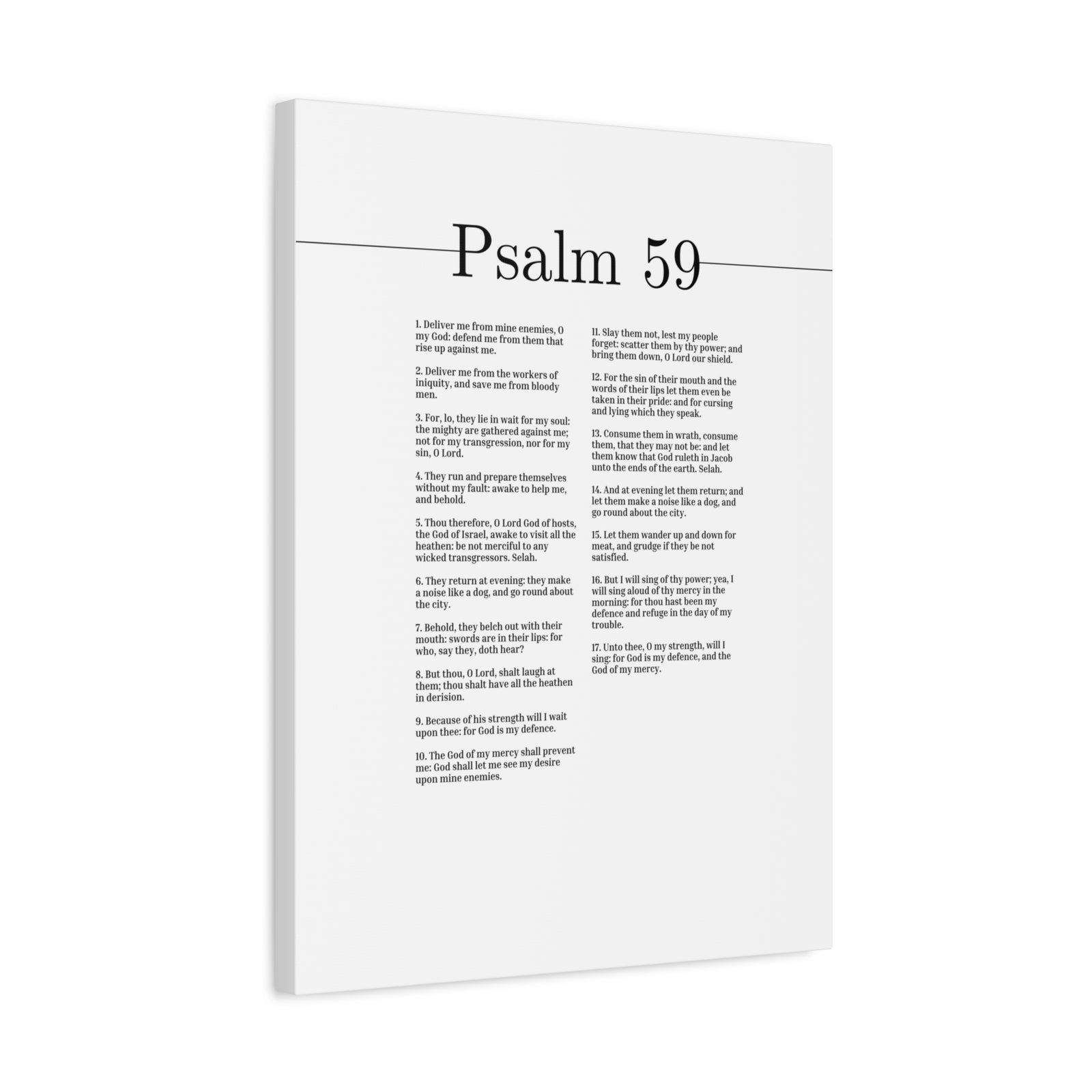 Scripture Canvas O Lord Our Shield Psalm 59 Christian Wall Art Bible Verse Print Ready to Hang-Express Your Love Gifts