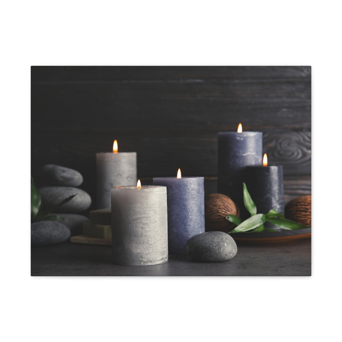 Candles on Table Forest Floral Nature Photography Canvas Wall Art for Home Decor Ready-to-Hang-Express Your Love Gifts