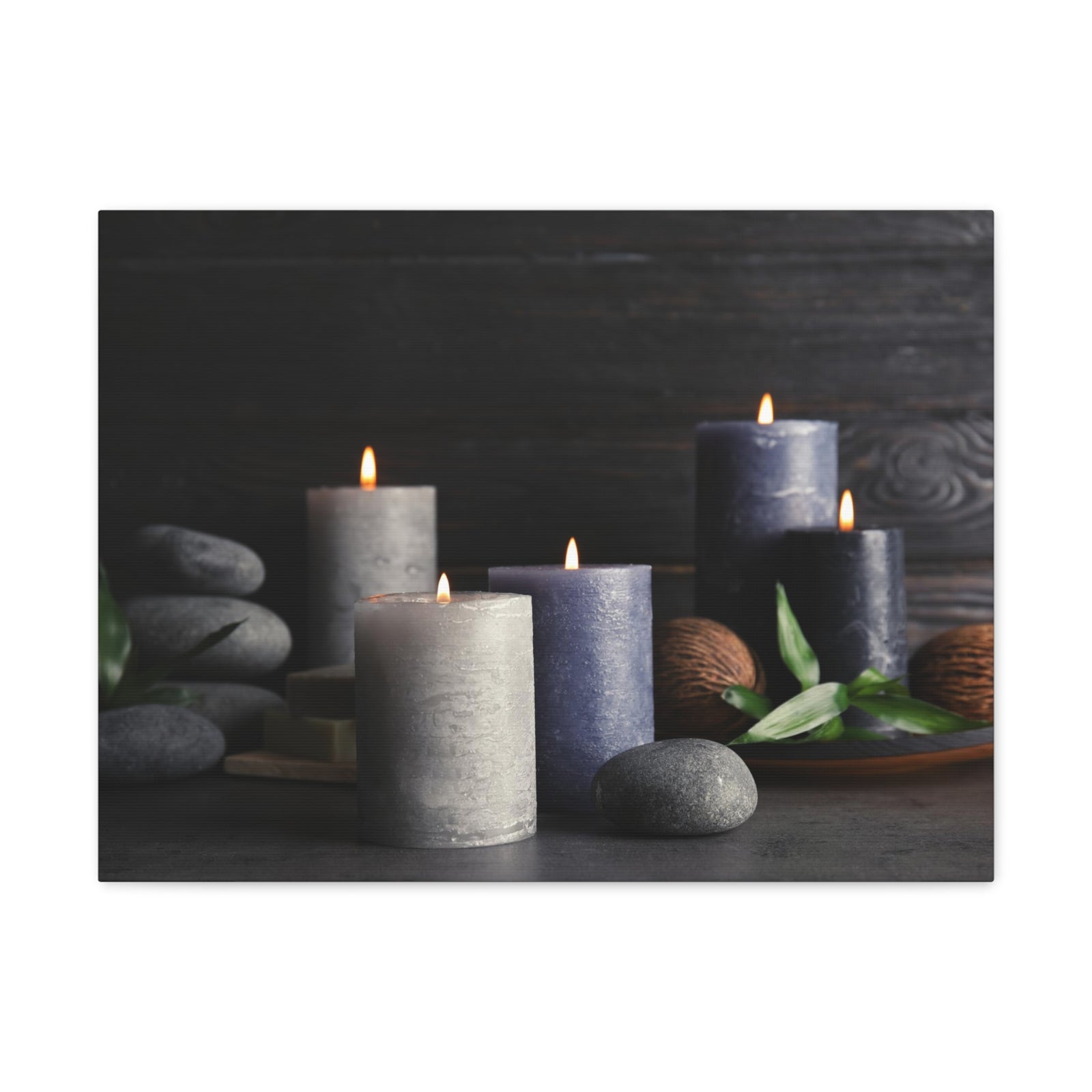 Candles on Table Forest Floral Nature Photography Canvas Wall Art for Home Decor Ready-to-Hang-Express Your Love Gifts