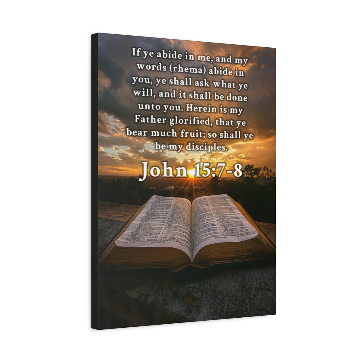 Scripture Walls John 15:7-8 KJV Bible Verse Canvas Christian Wall Art Ready to Hang Unframed-Express Your Love Gifts