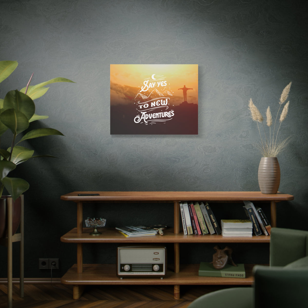 Inspirational Quote Canvas New Adventures Wall Art Motivational Motto Inspiring Prints Artwork Decor Ready to Hang-Express Your Love Gifts