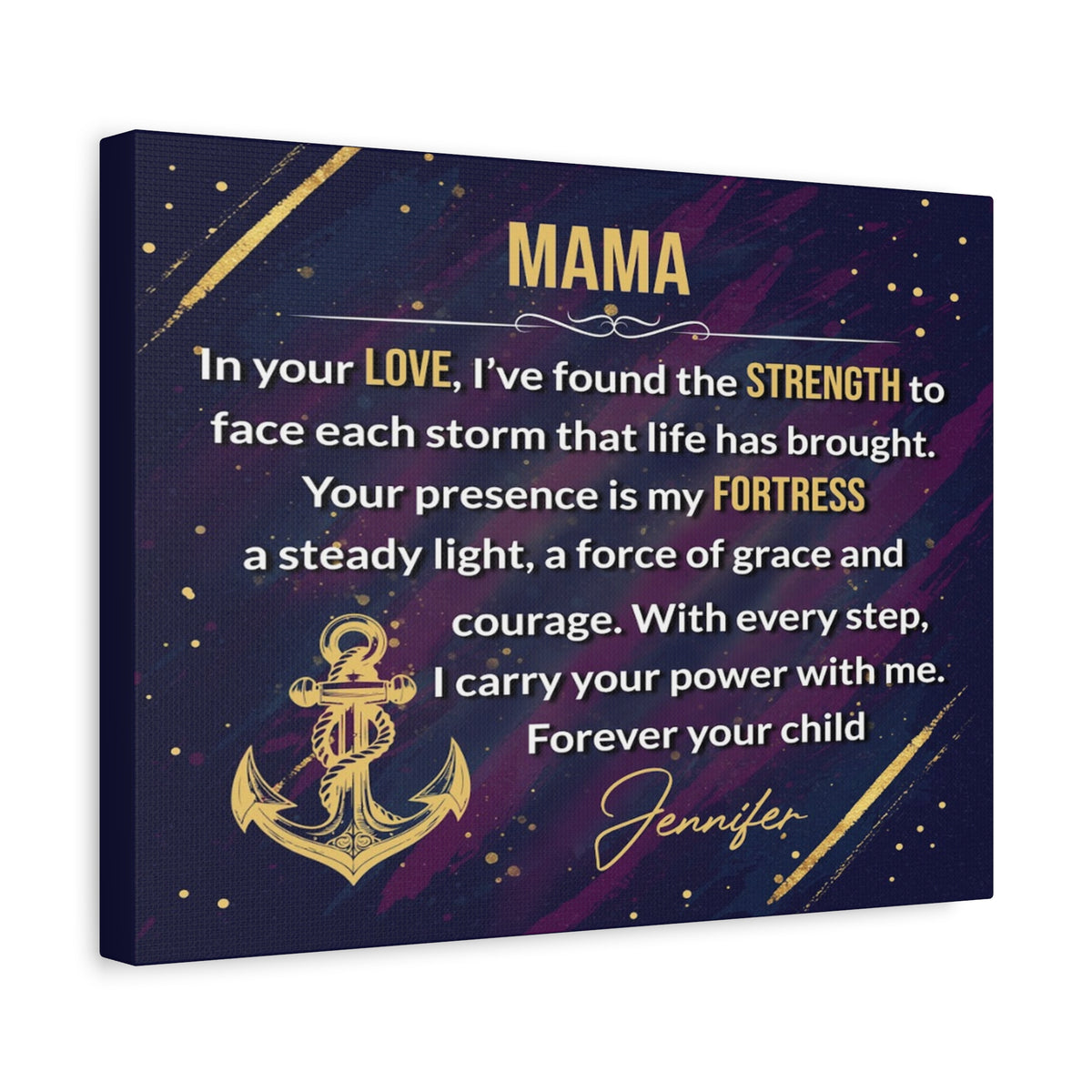 Personalized To Mom In Your Love I Find Strength Custom Canvas Wall Art-Express Your Love Gifts