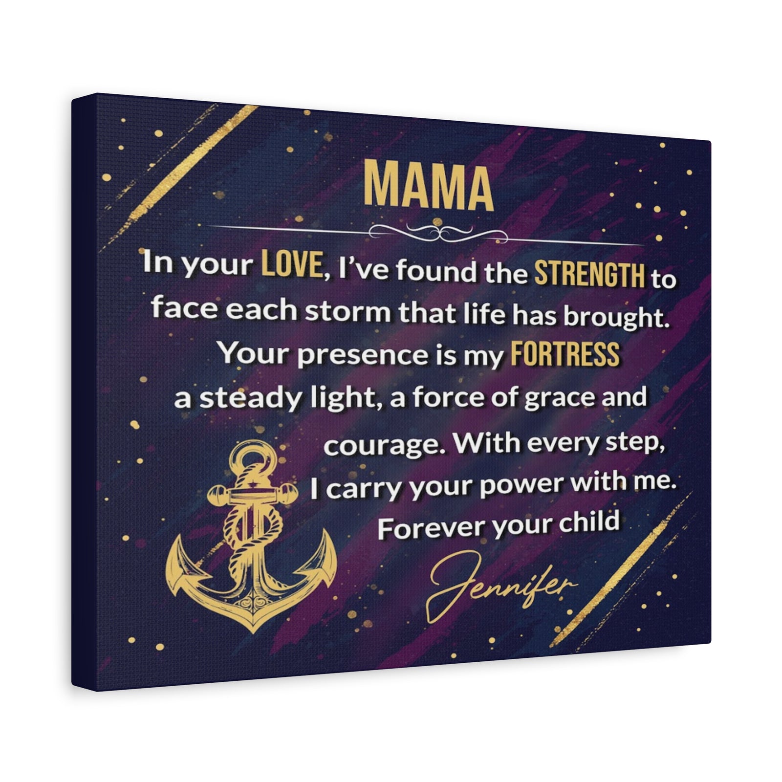 Personalized To Mom In Your Love I Find Strength Custom Canvas Wall Art-Express Your Love Gifts