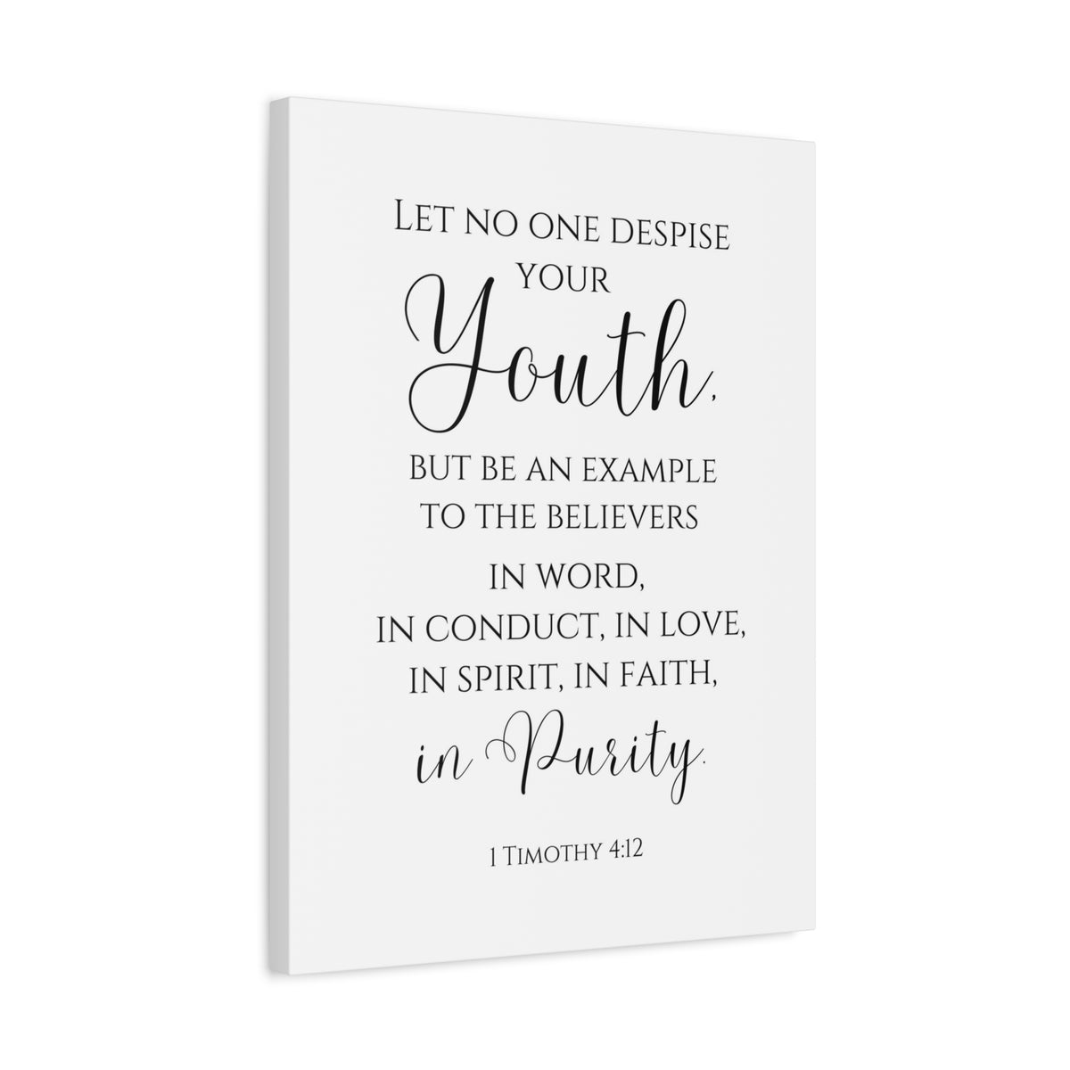 Scripture Walls 1 Timothy 4:12 Be An Example Bible Verse Canvas Christian Wall Art Ready to Hang Unframed-Express Your Love Gifts