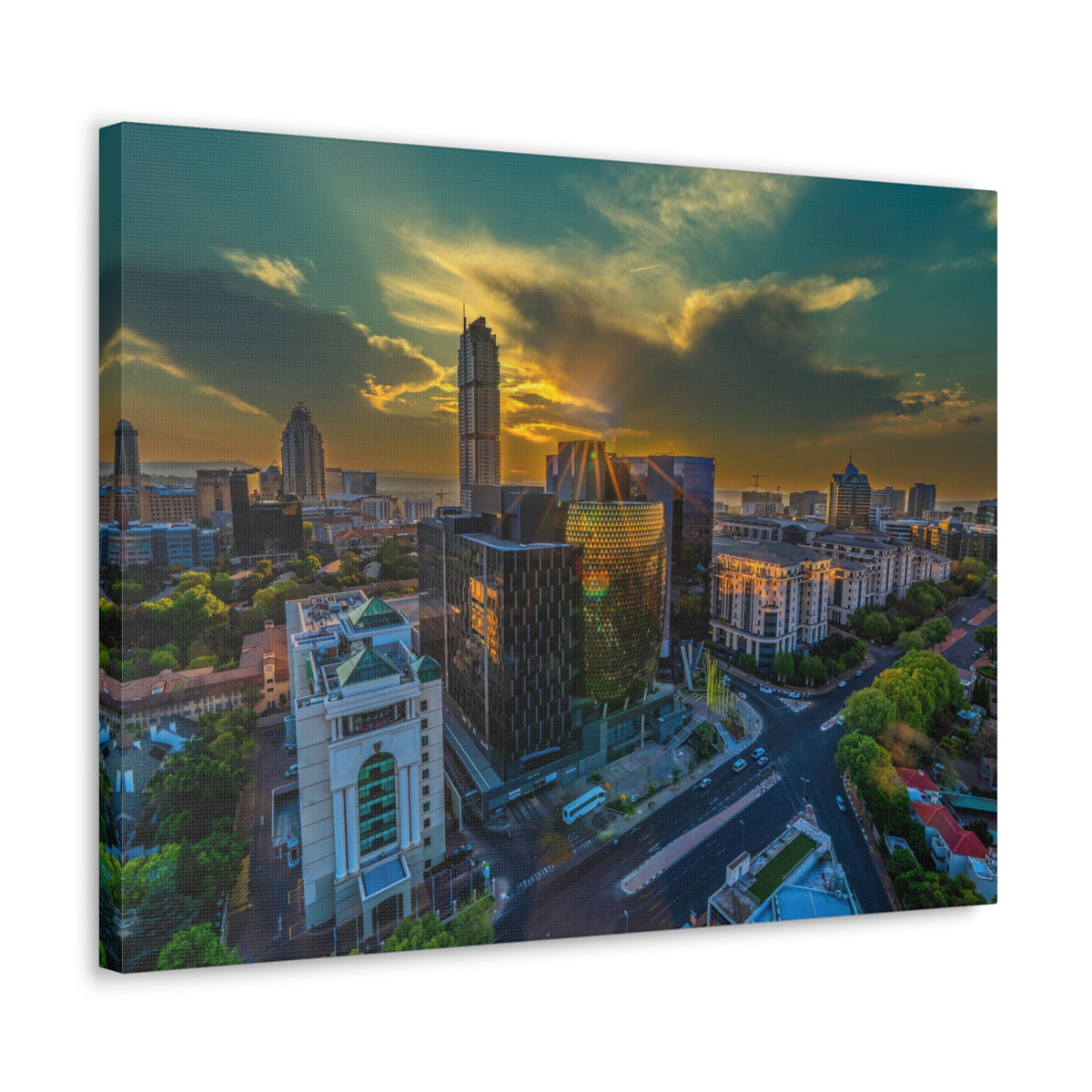 Johannesburg Daytime Skyline Canvas Artwork High-Quality Breathtaking Stunning Cityscape for Home Decor Ready to Hang-Express Your Love Gifts