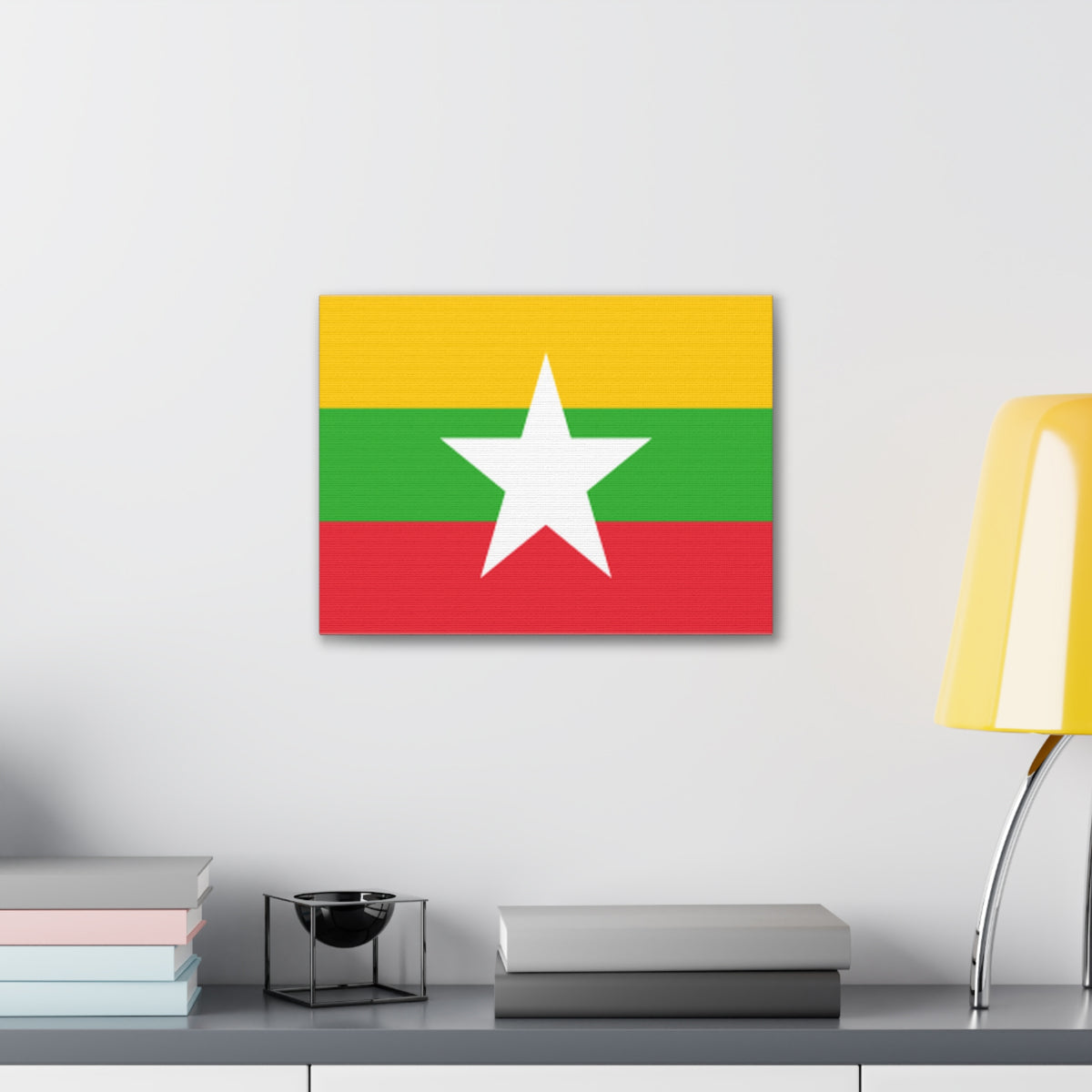Myanmar Country Flag Canvas Vibrant Wall Art Unframed Home Decor-Express Your Love Gifts