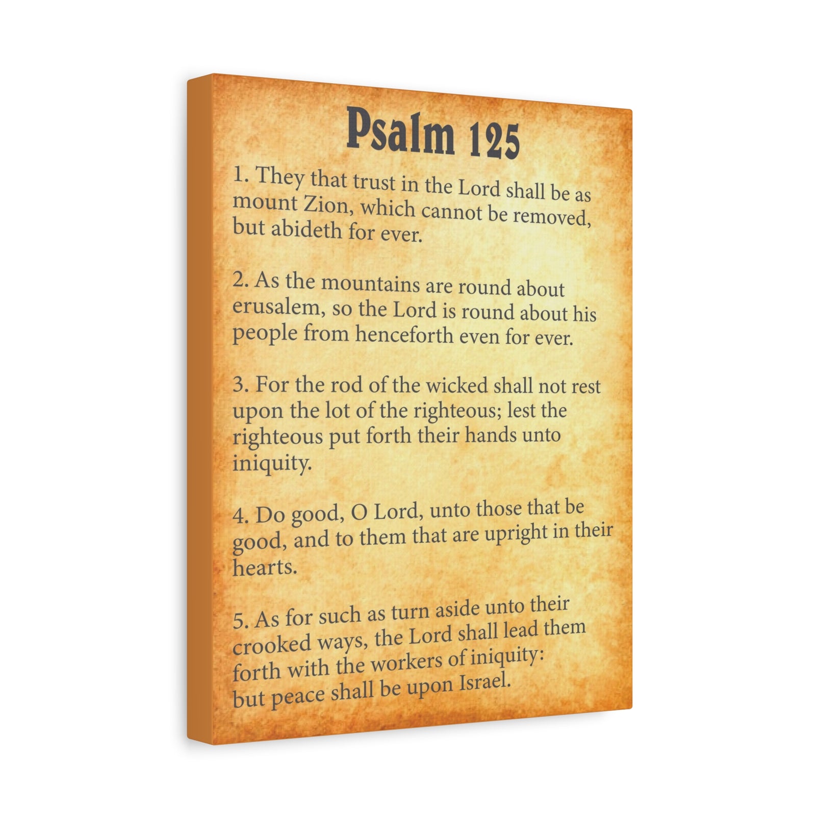 Scripture Walls Psalm 125 Gold Bible Chapter Canvas Christian Wall Art Ready to Hang-Express Your Love Gifts