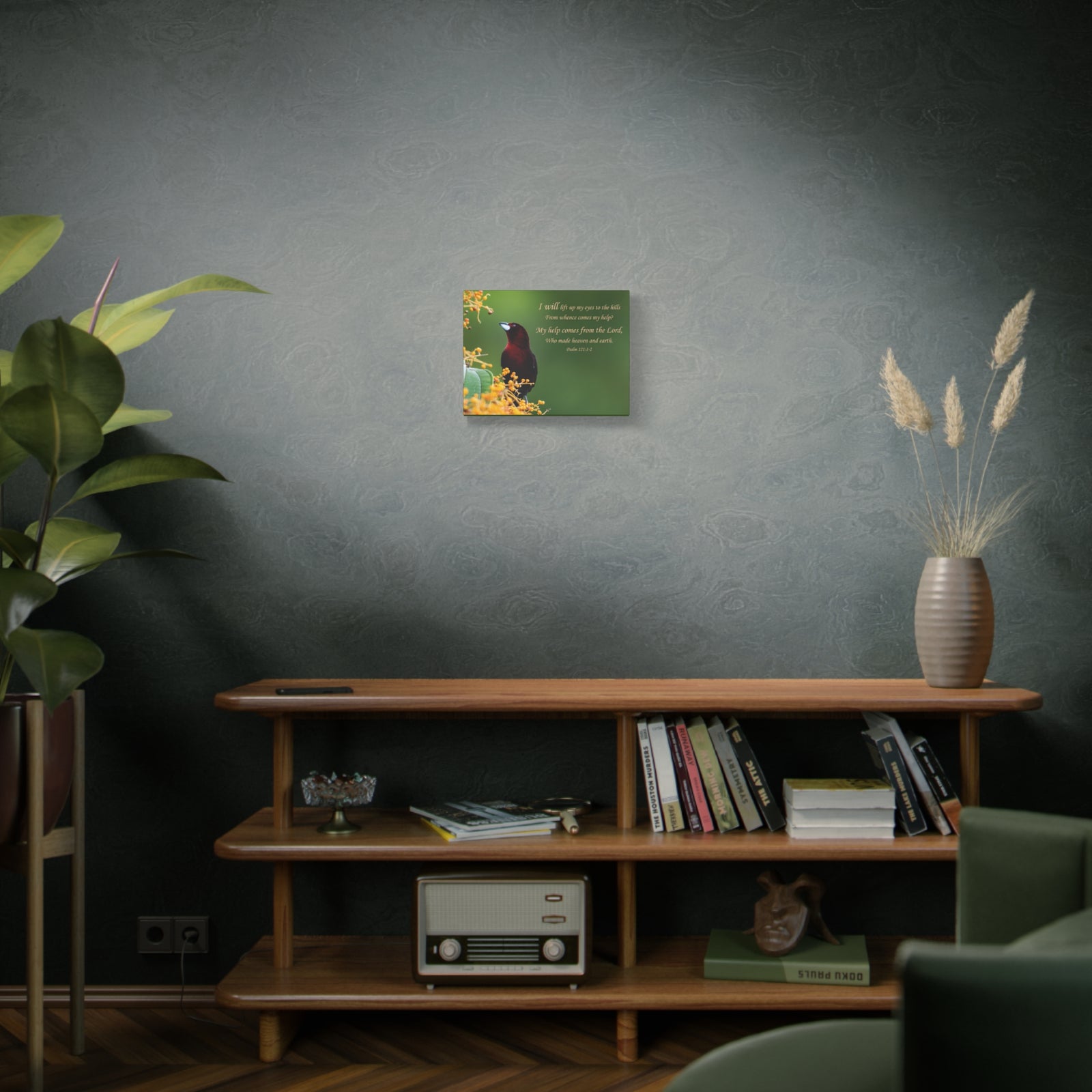 Scripture Walls Psalm 121:1-2 Heaven and Earth Bible Verse Canvas Christian Wall Art Ready to Hang Unframed-Express Your Love Gifts
