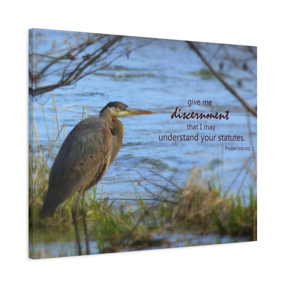 Scripture Canvas Understand Your Statutes Psalm 119:125 Christian Wall Art Bible Verse Print Ready to Hang-Express Your Love Gifts