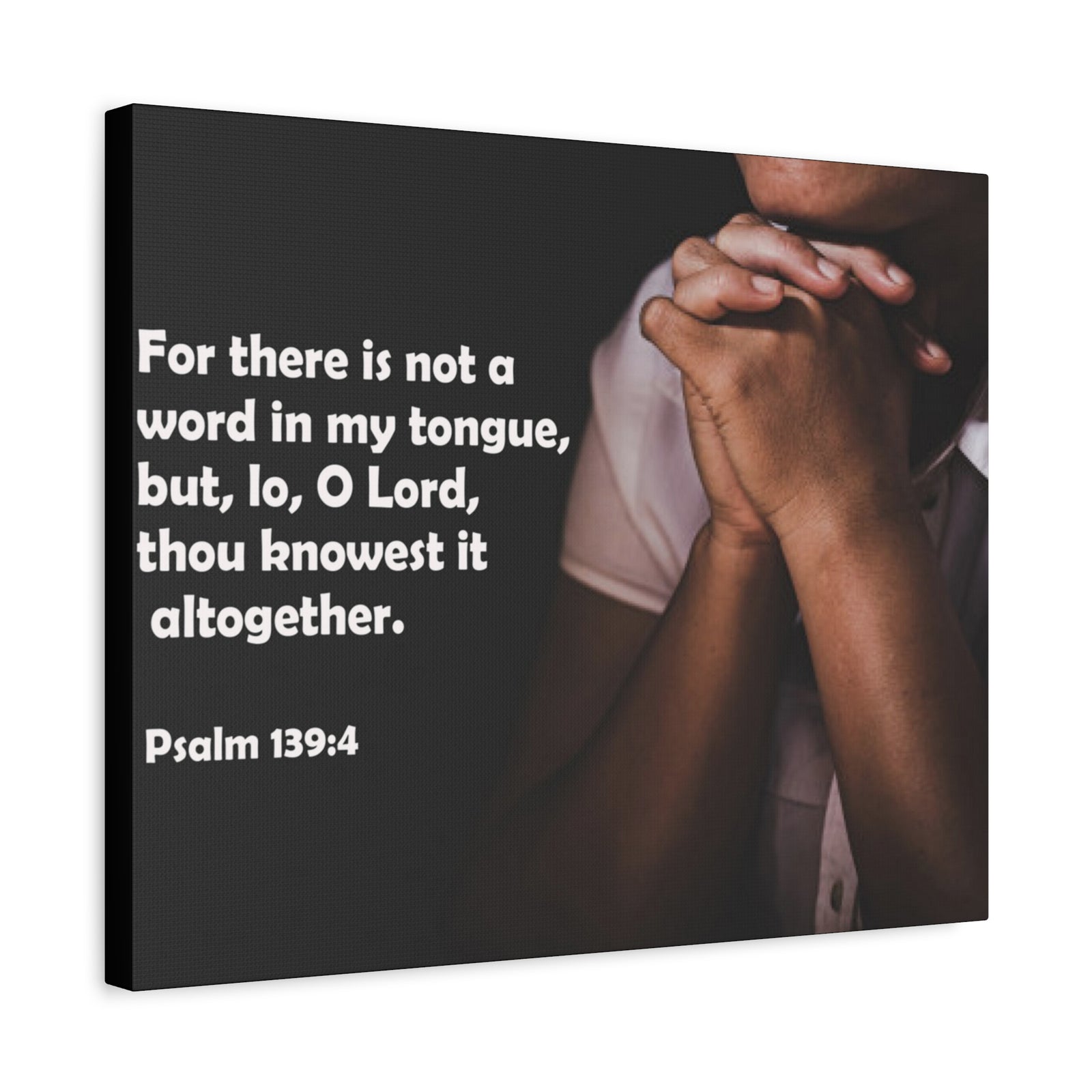 Bible Verse Canvas For There is Not a Word Psalm 139:4 Christian Home Décor Wall Art Scripture Ready to Hang Faith Print-Express Your Love Gifts