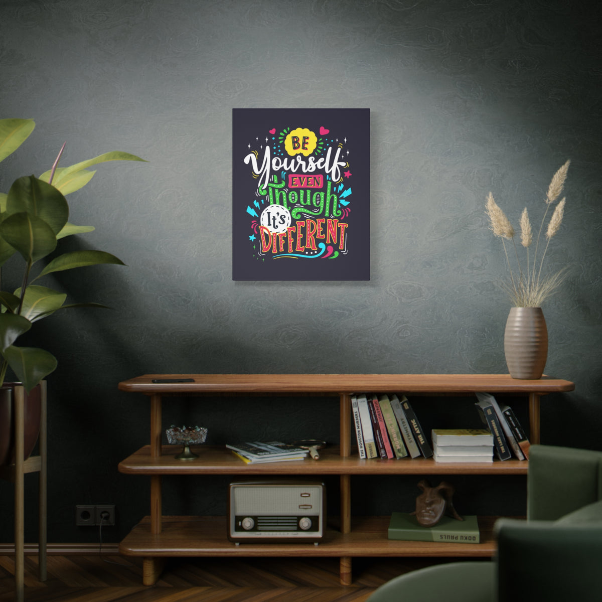 Inspirational Quote Canvas Be Yourself Wall Art Motivational Motto Inspiring Prints Artwork Decor Ready to Hang-Express Your Love Gifts