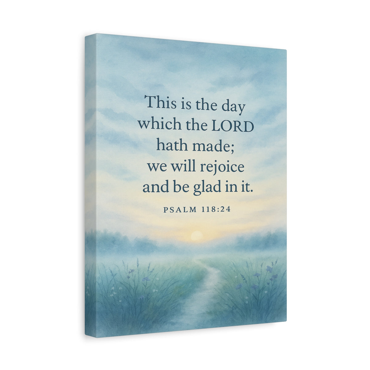 Bible Verse Canvas Psalm 118:24 Christian Home Décor Wall Art Scripture Ready to Hang Faith Print-Express Your Love Gifts