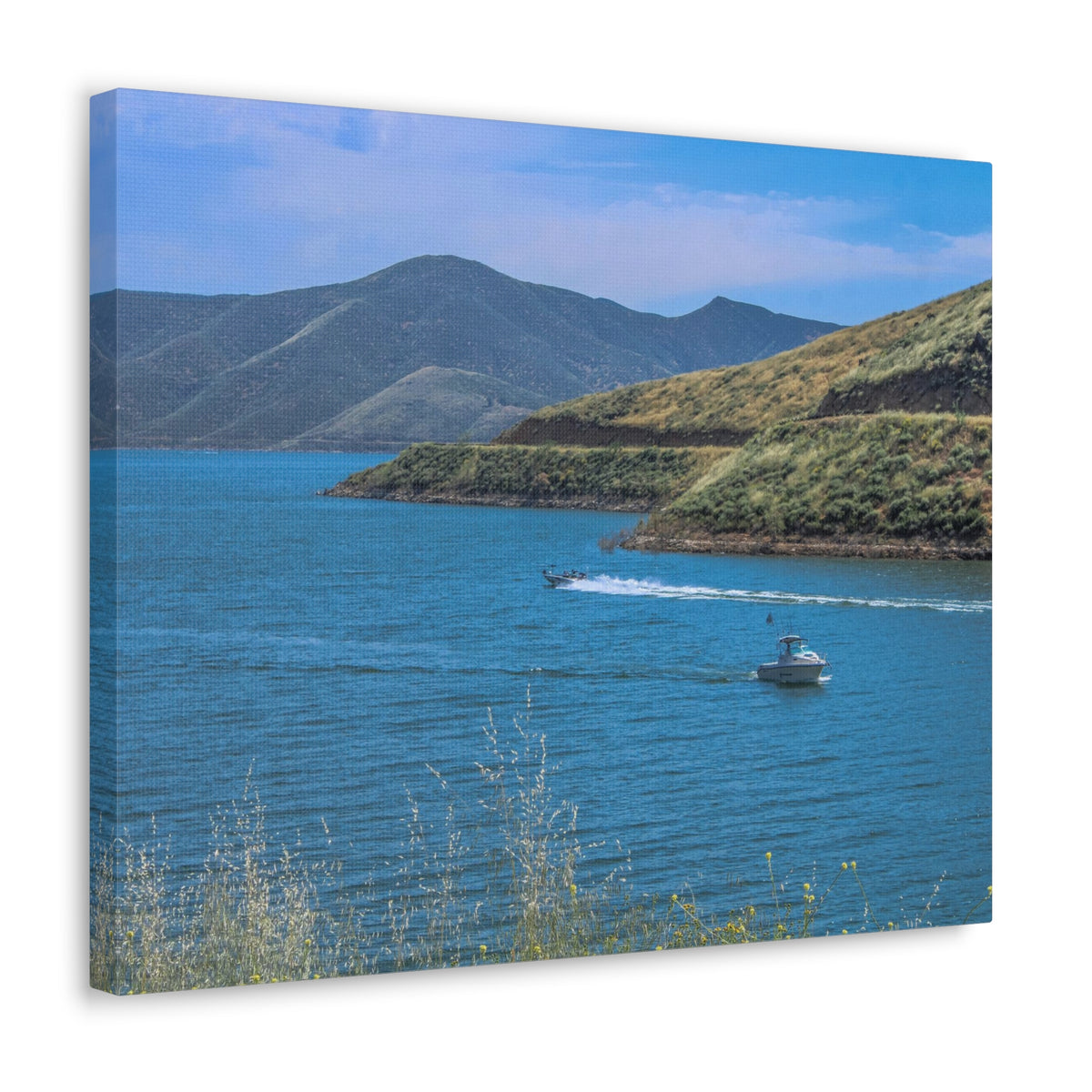 Mountain Valley Lake Nature Wilderness Photography Canvas Wall Art for Home Decor Ready-to-Hang-Express Your Love Gifts