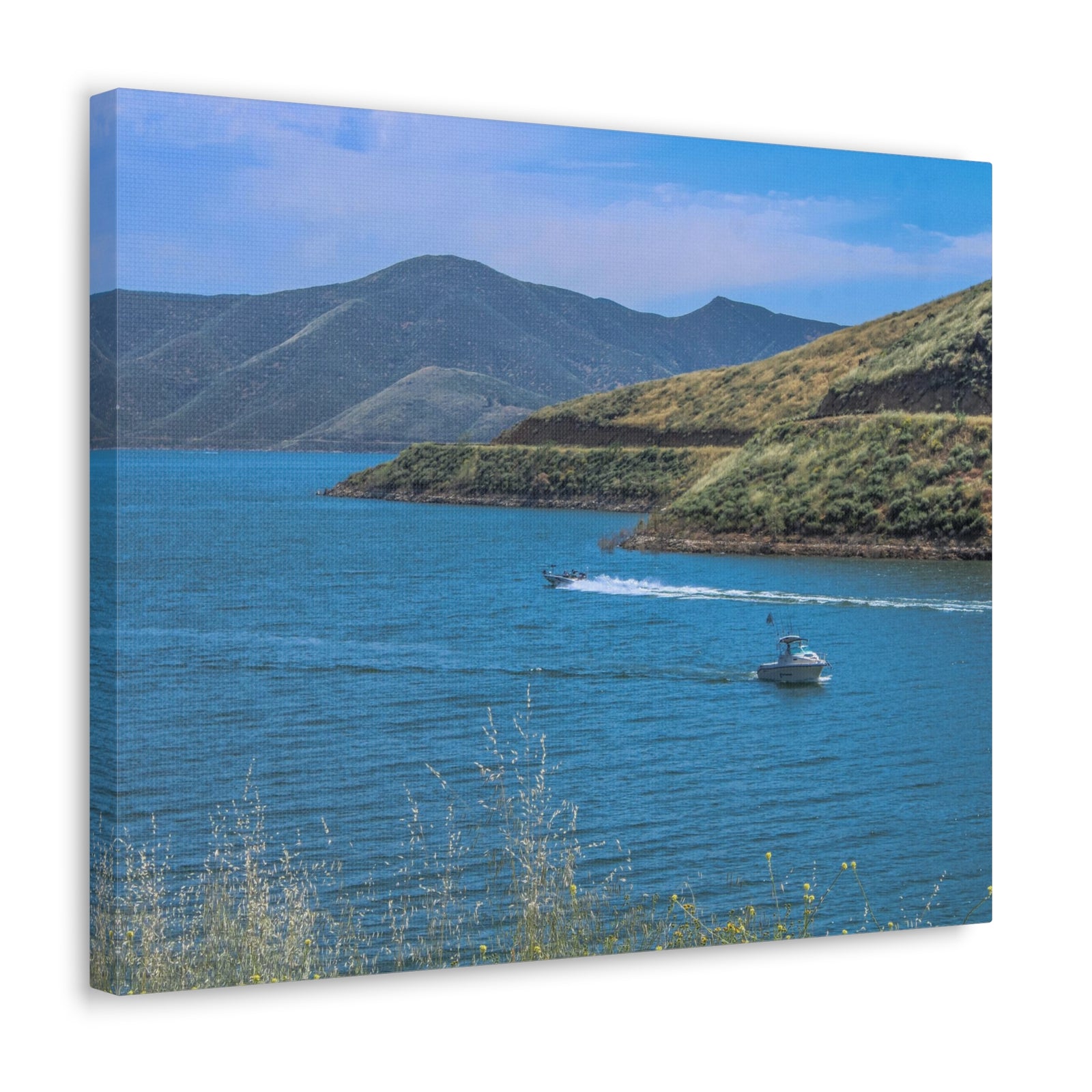 Mountain Valley Lake Nature Wilderness Photography Canvas Wall Art for Home Decor Ready-to-Hang-Express Your Love Gifts