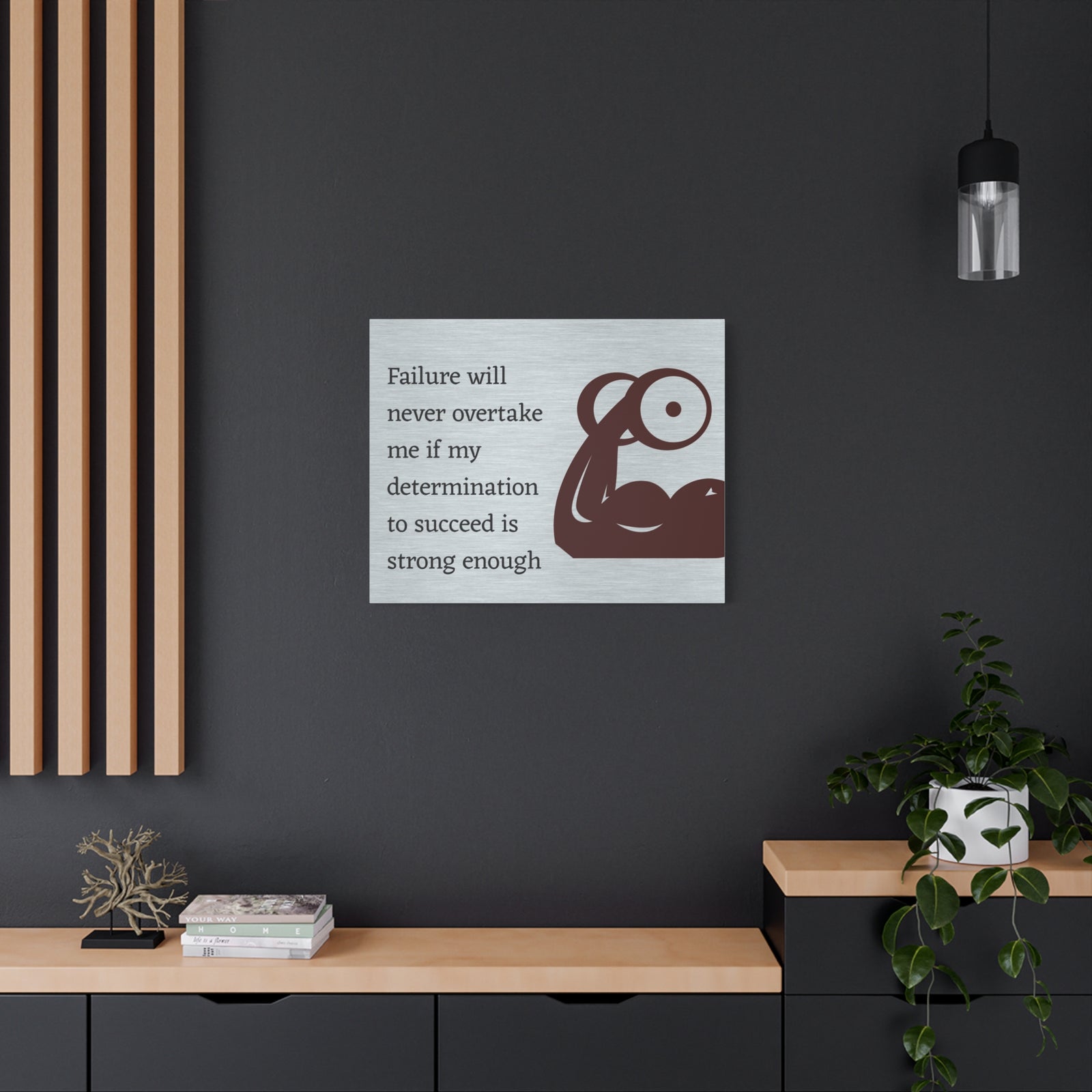 Inspirational Wall Art Determination To Succeed Motivation Wall Decor for Home Office Gym Inspiring Success Quote Print Ready to Hang-Express Your Love Gifts