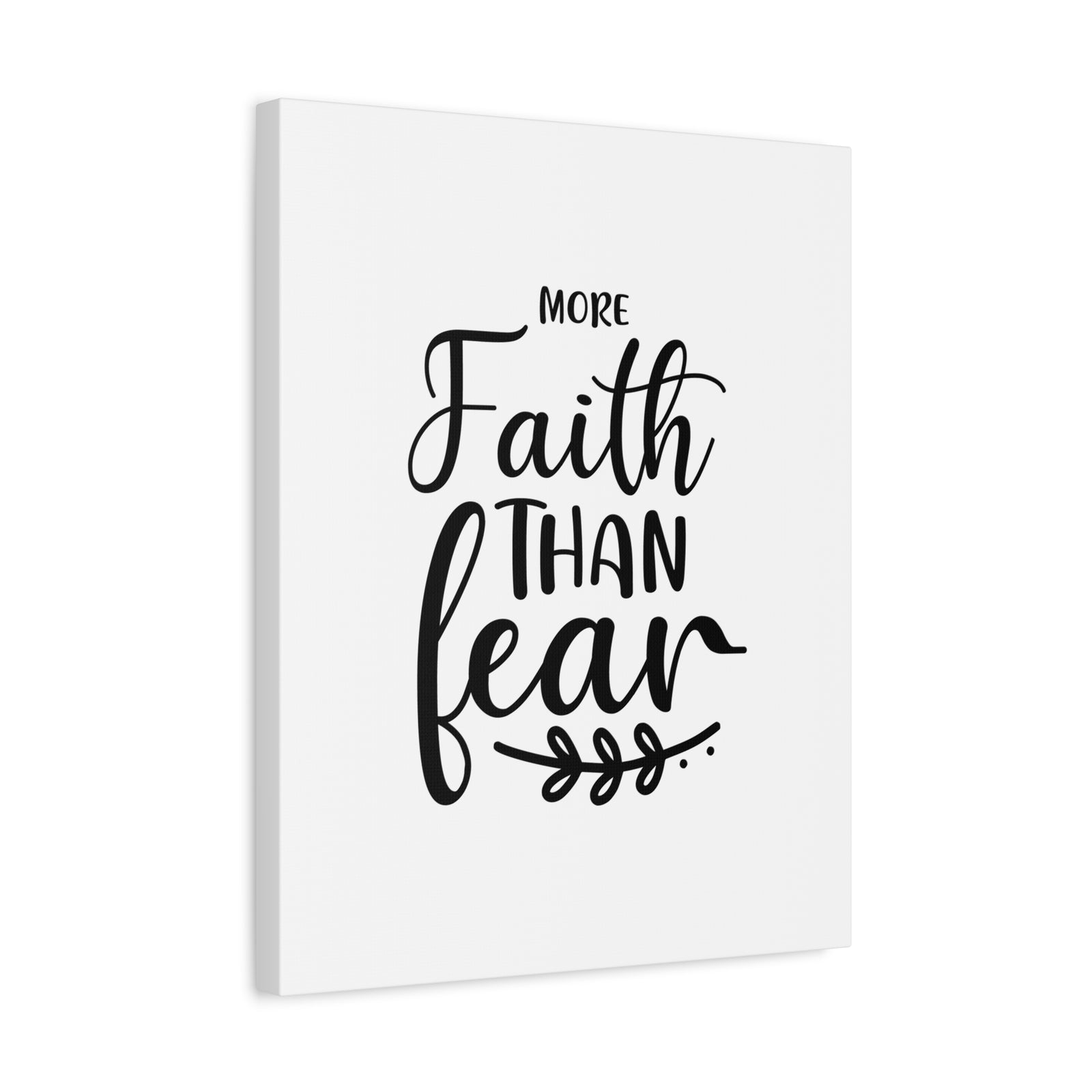 Scripture Walls More Faith Than Fear Psalm 34:4 Leaves Christian Wall Art Print Ready to Hang-Express Your Love Gifts
