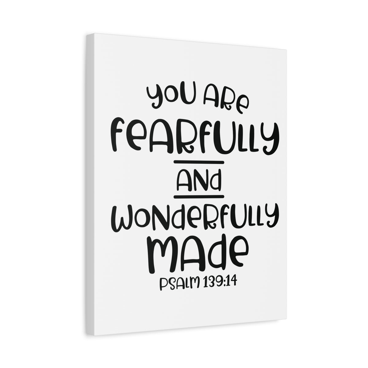 Scripture Canvas You Are Fearfully Psalm 139:14 Christian Wall Art Bible Verse Print Ready to Hang-Express Your Love Gifts