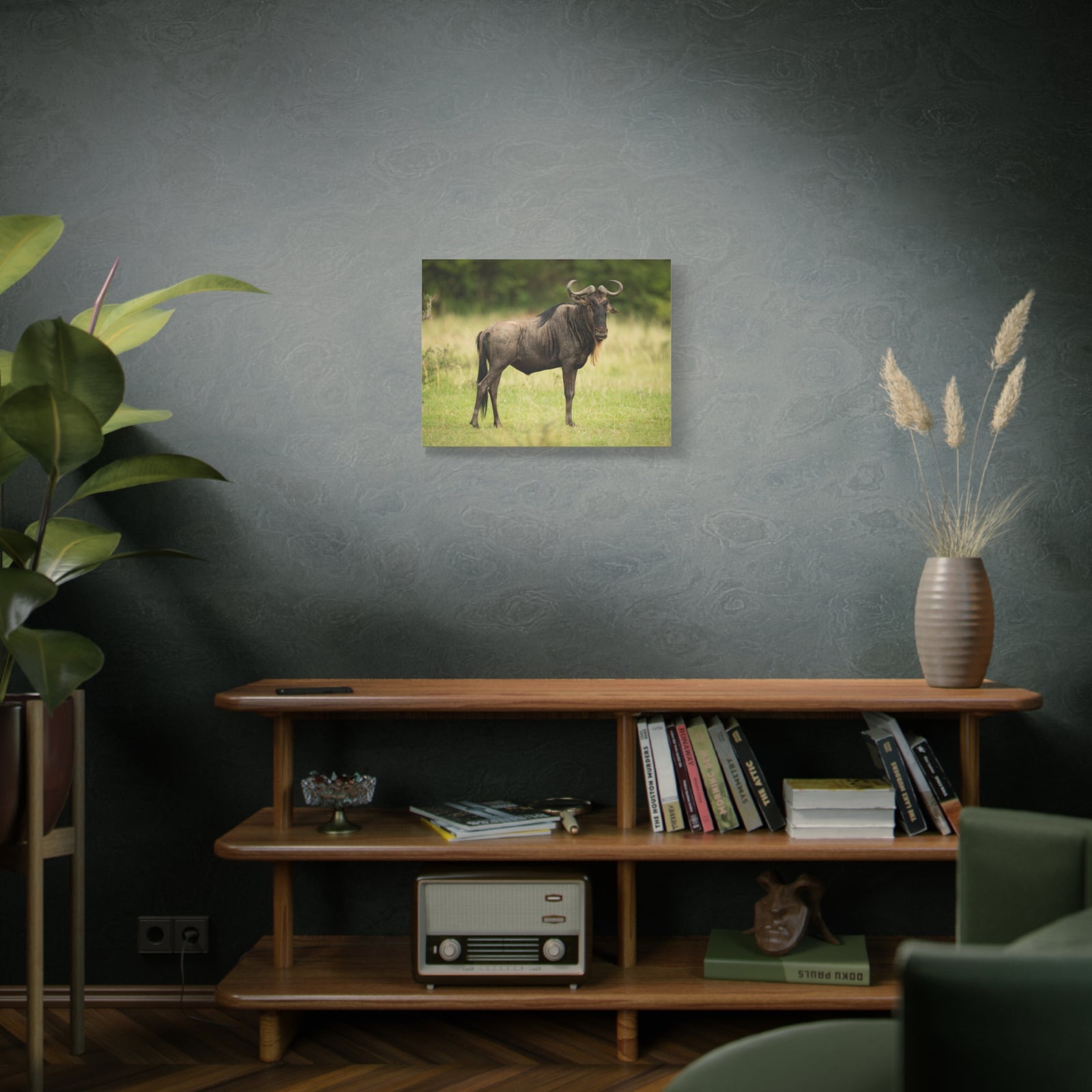 Funny Wildebeest Silly Wildebeest Scene Outdoor Wall Art Ready to Hang-Express Your Love Gifts