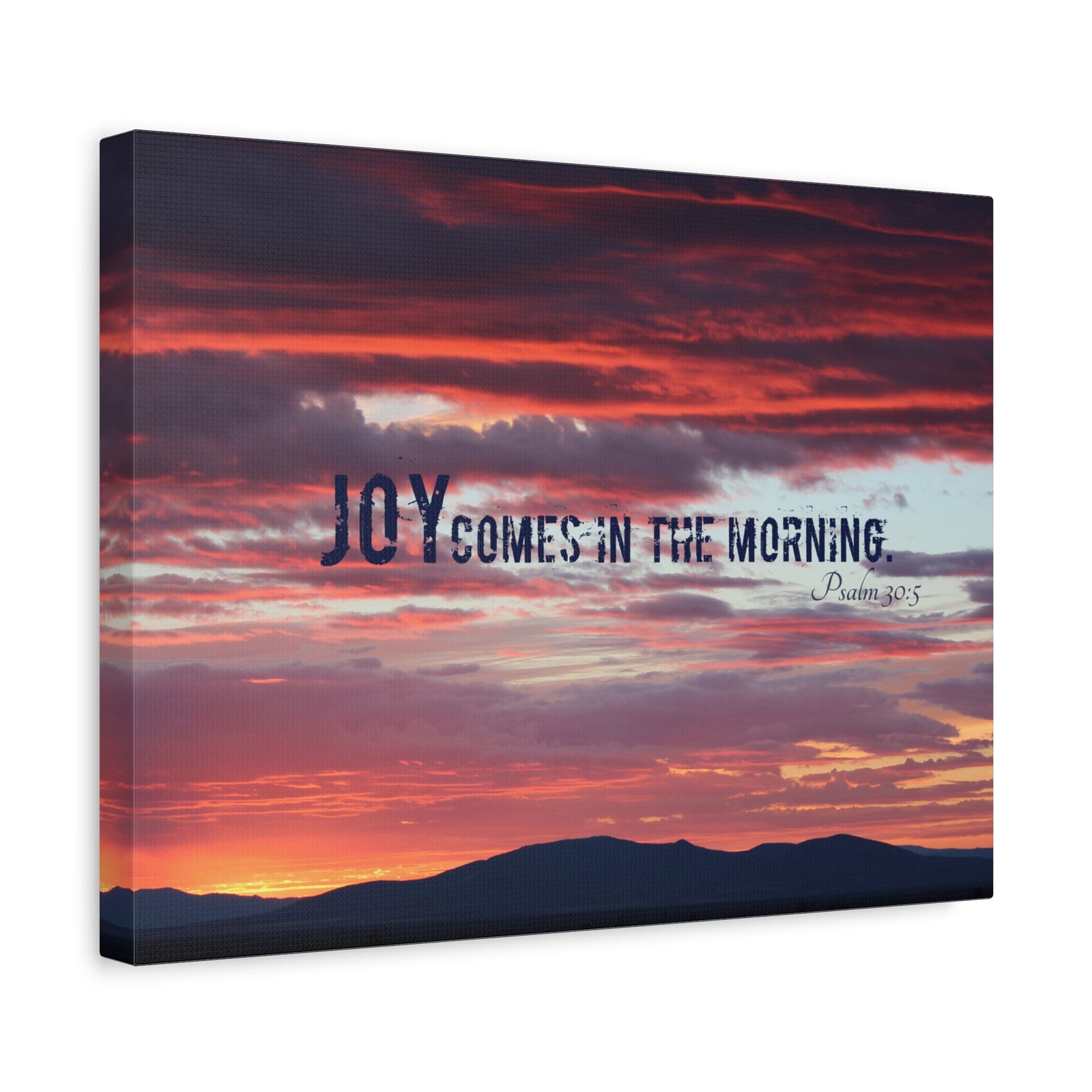 Scripture Canvas Comes In The Morning Psalm 30:5 Christian Wall Art Bible Verse Print Ready to Hang-Express Your Love Gifts